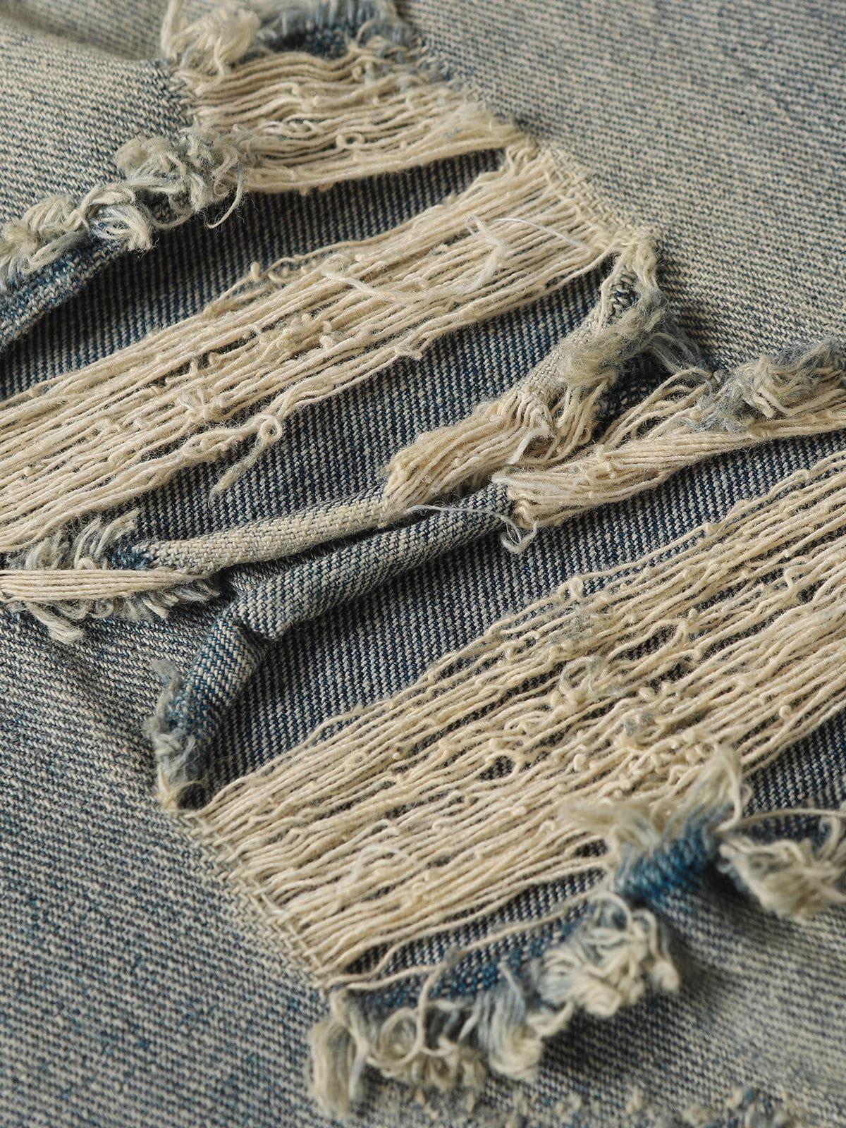 Aelfric Eden Washed Distressed Bootcut Jeans Product Image