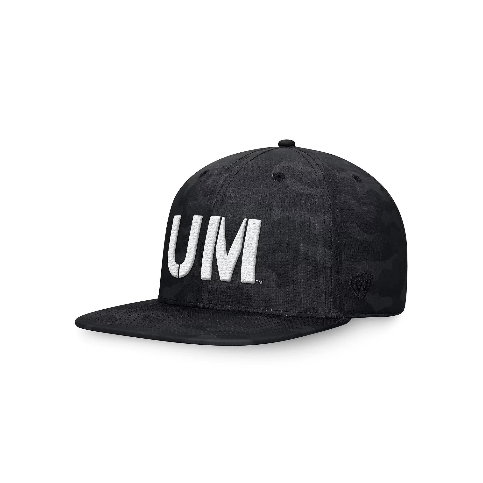 Men's Top of the World Black Miami Hurricanes OHT Military Appreciation Troop Snapback Hat Product Image