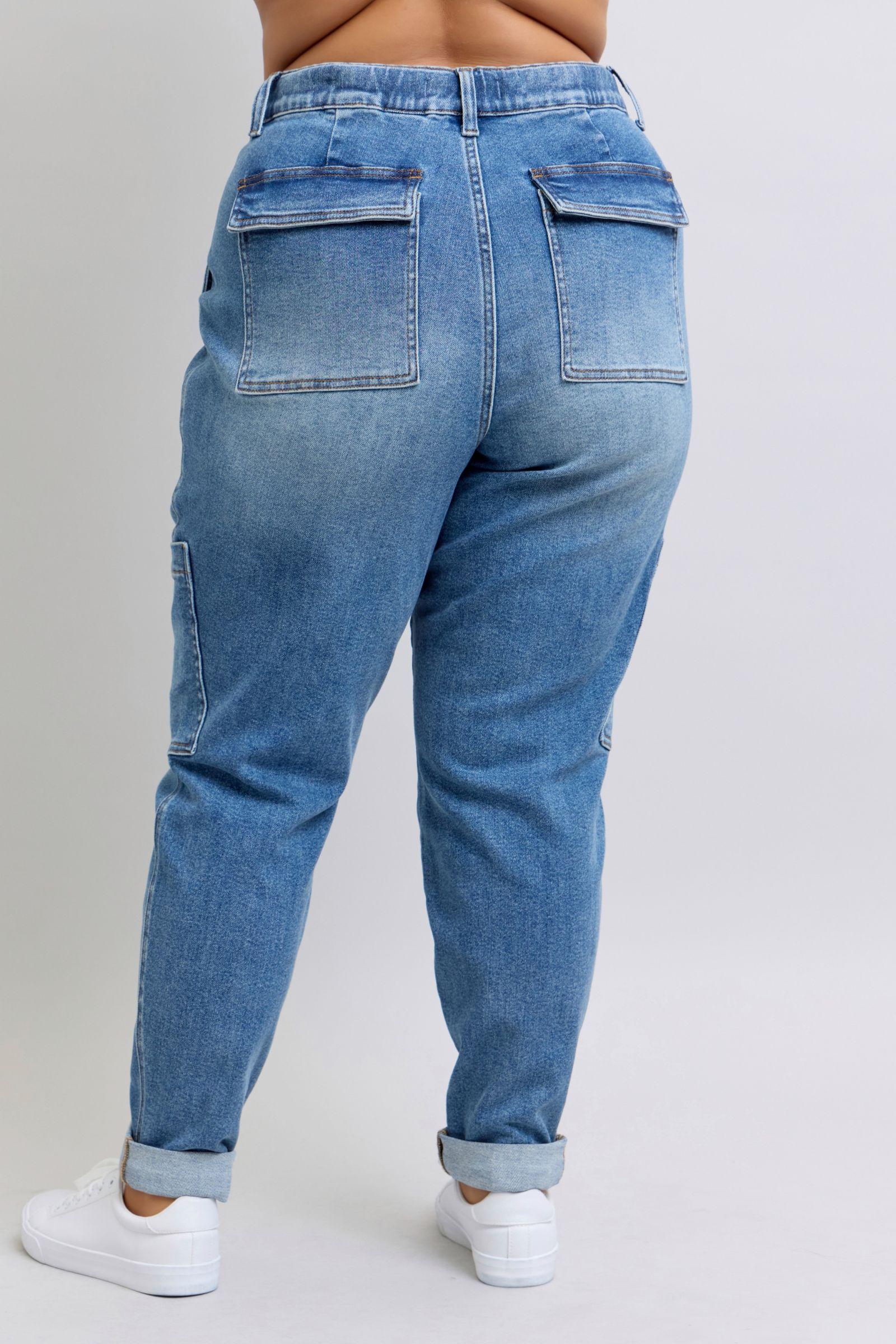Clayton High Rise Cuffed Cargo Denim Jogger (Online Exclusive) Product Image