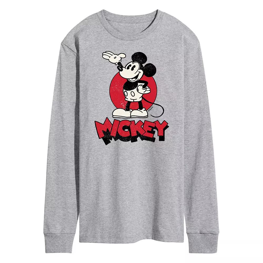 Disney's Mickey Mouse Men's Heritage Long Sleeve Graphic Tee,  Product Image