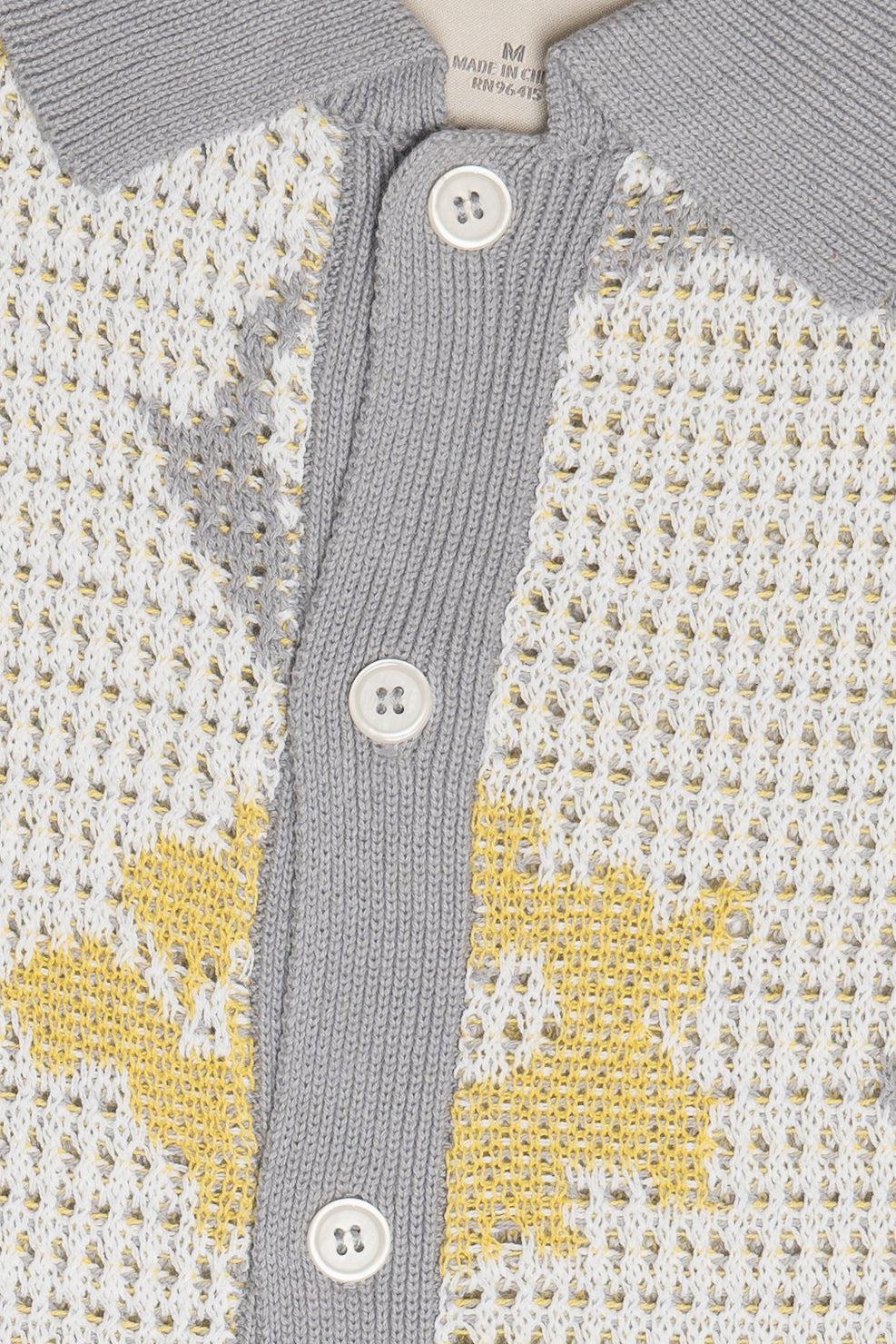 Pressed Flower Knit Button Up Product Image