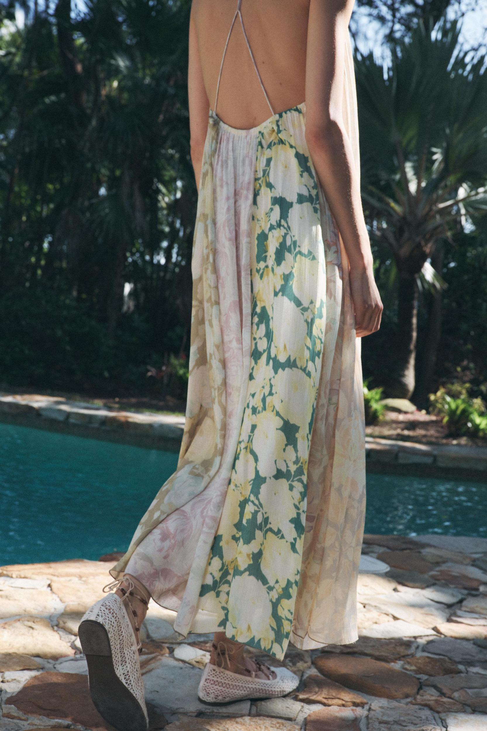 FLORAL PATCHWORK DRESS ZW COLLECTION Product Image