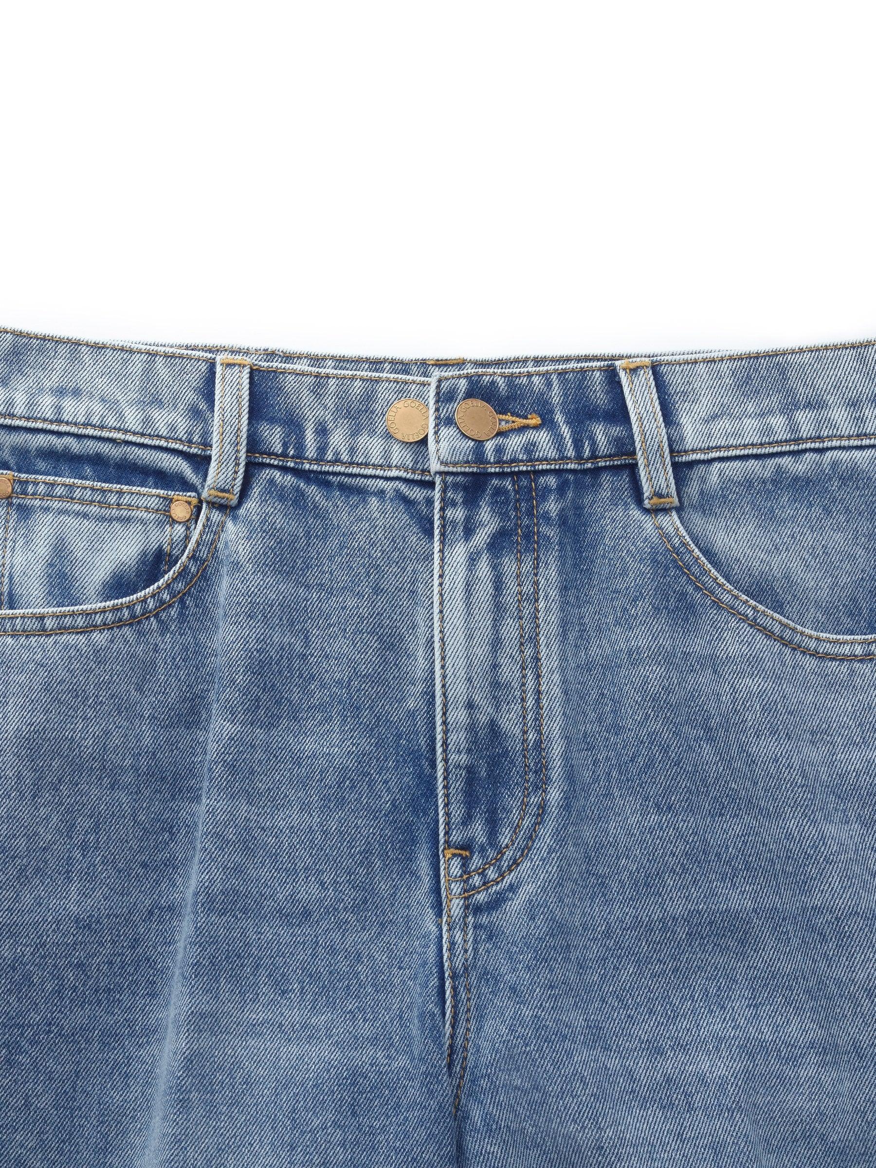 100% Cotton Denim Women Tapered Ankle Jeans Product Image
