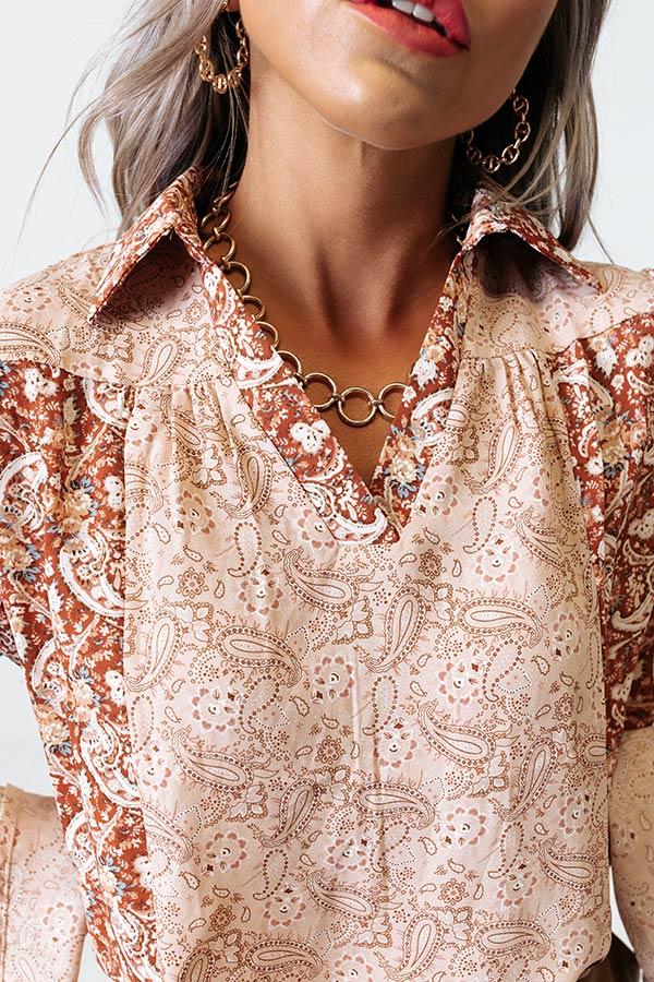 Listening To Records Paisley Shift Top Product Image