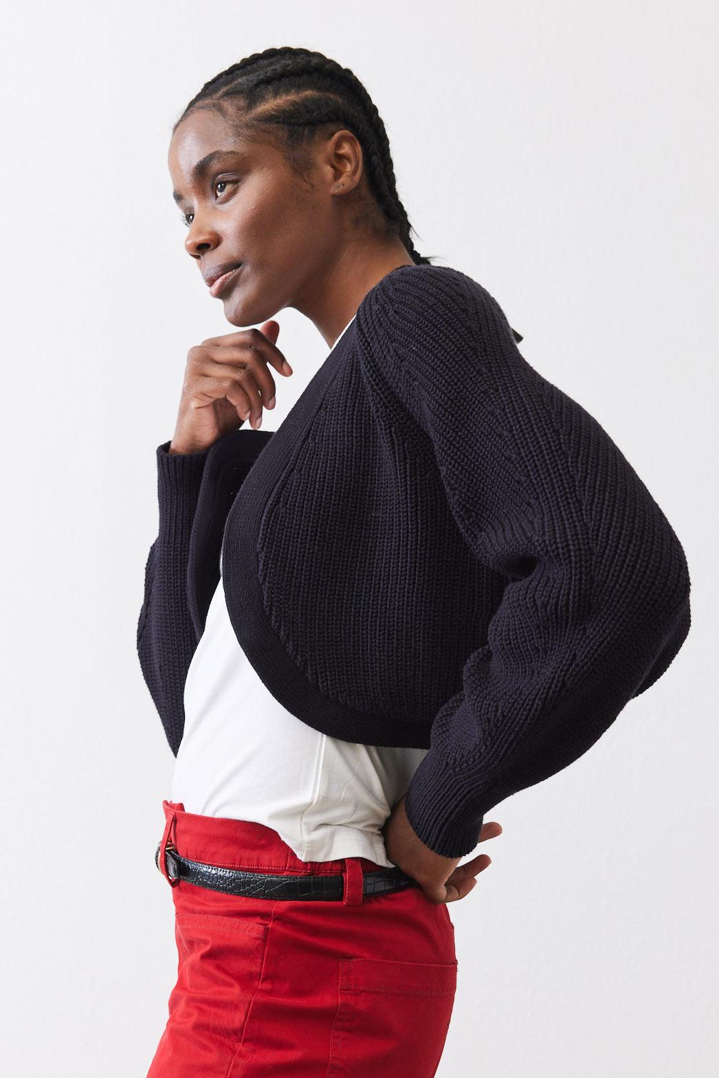 Cropped Bell Sleeve Cardigan Product Image