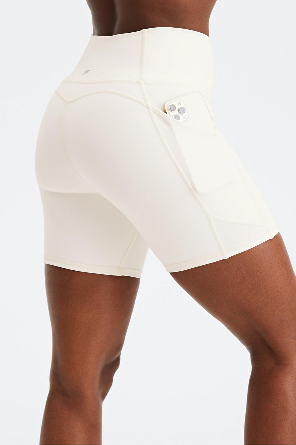 Fabletics Oasis High-Waisted 6 Short Womens white Size XS Product Image