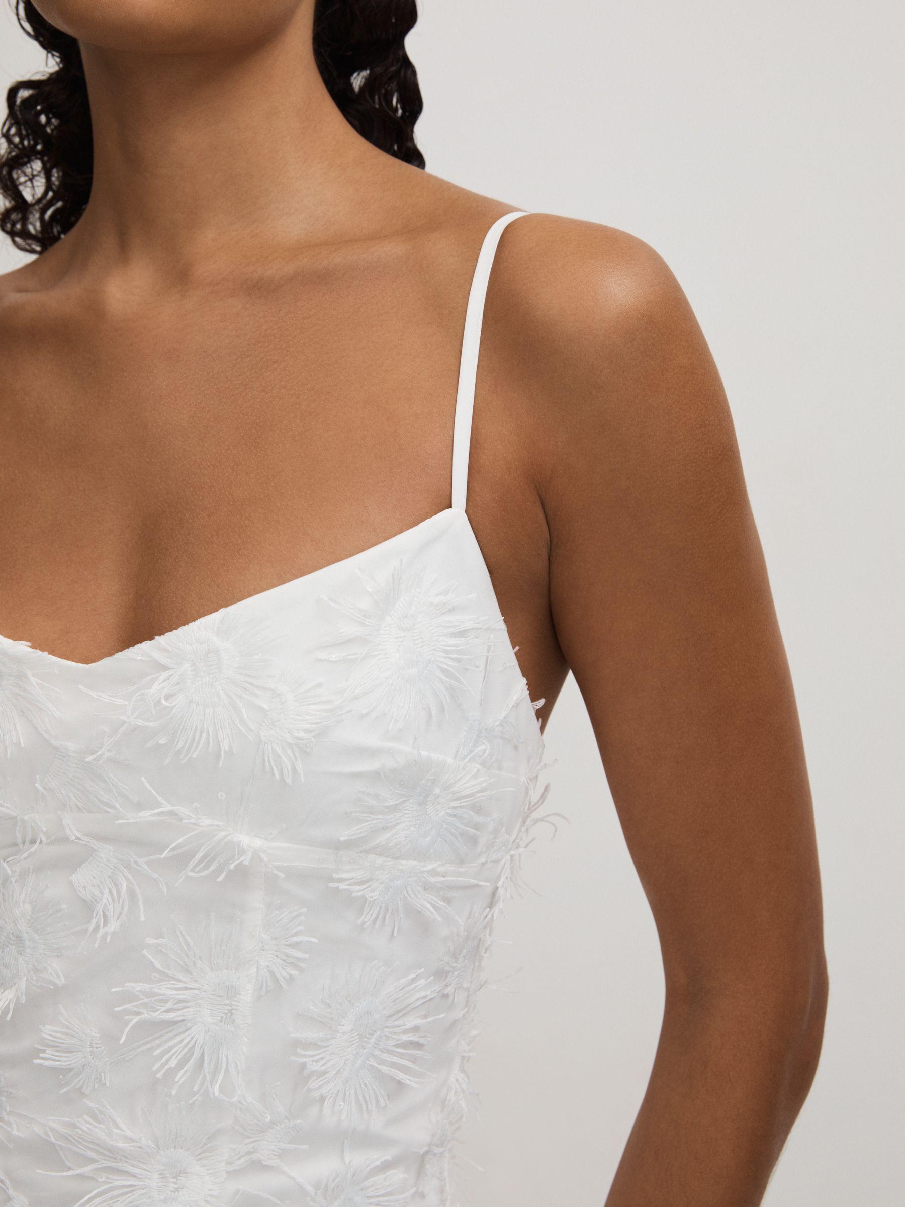 Stella White Anna Quan Applique Drop Waist Maxi Dress Product Image