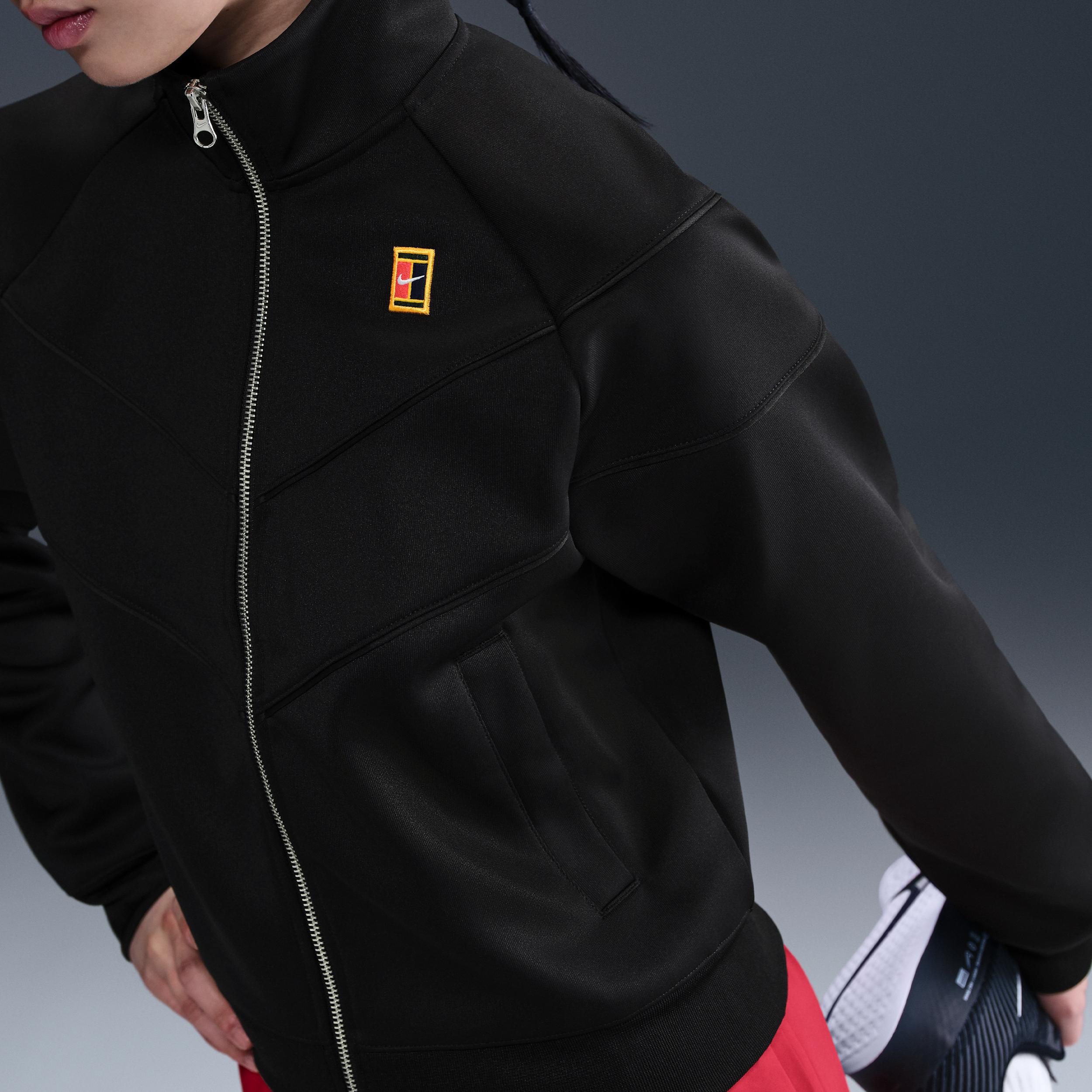 Nike Womens Court Heritage Windrunner Tennis Jacket | FZ6507-010 Product Image
