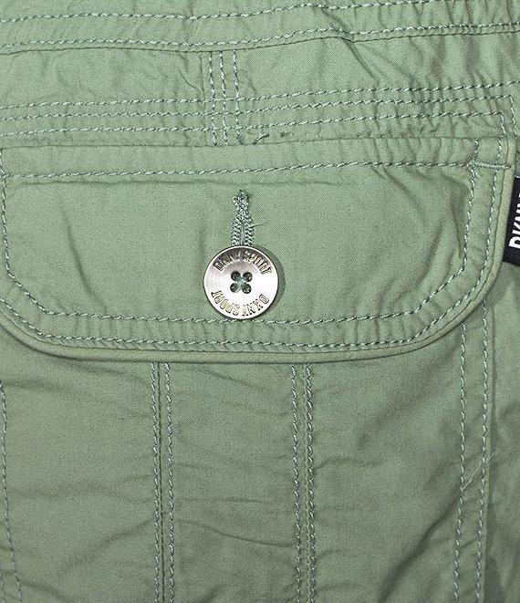 DKNY Sport by Donna Karan Peached Poplin Ribbed Waist Convertible Cinched Cargo Capri Pull-On Pant Product Image