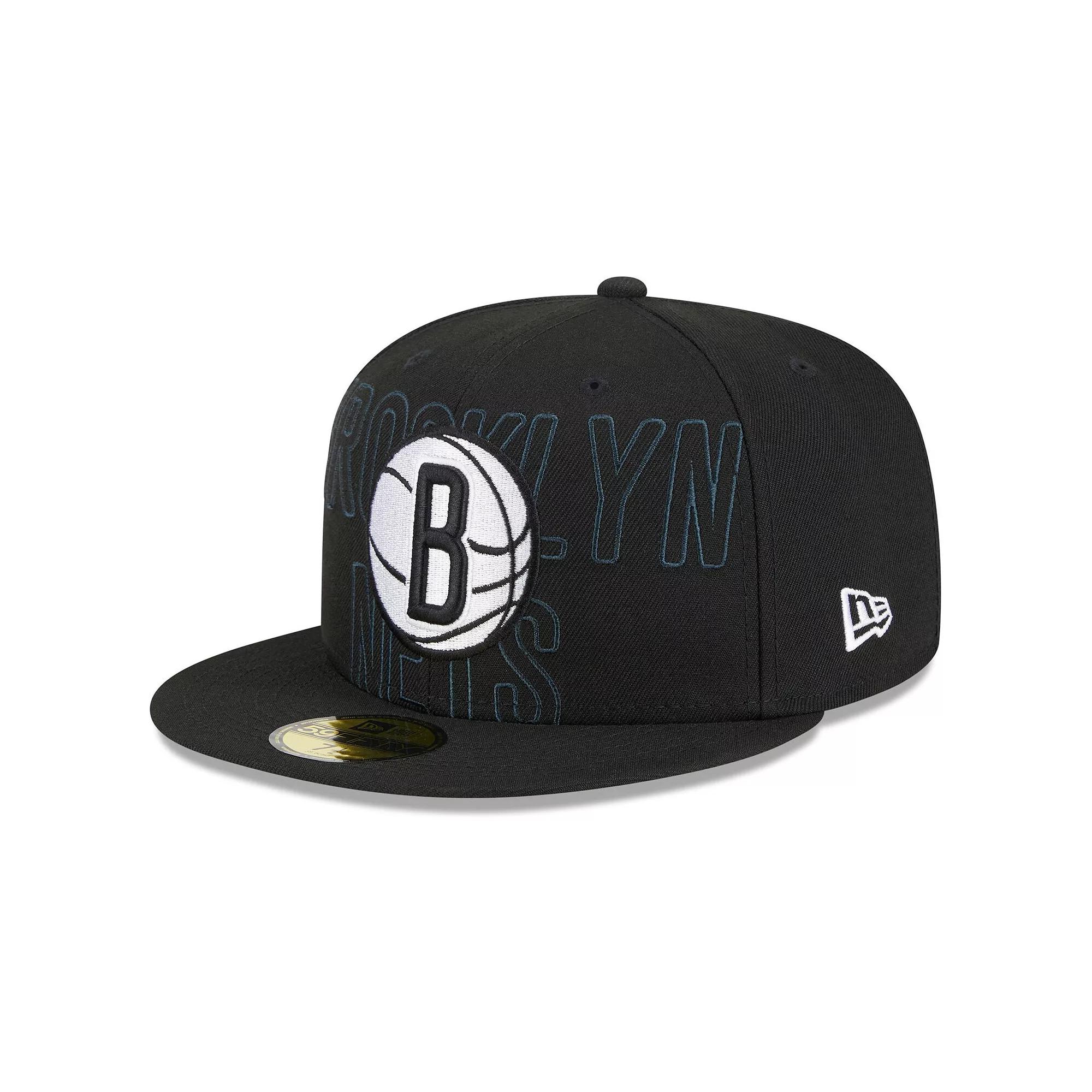 Men's New Era  Black Brooklyn Nets 2023 NBA Draft 59FIFTY Fitted Hat, Size: 7 Product Image
