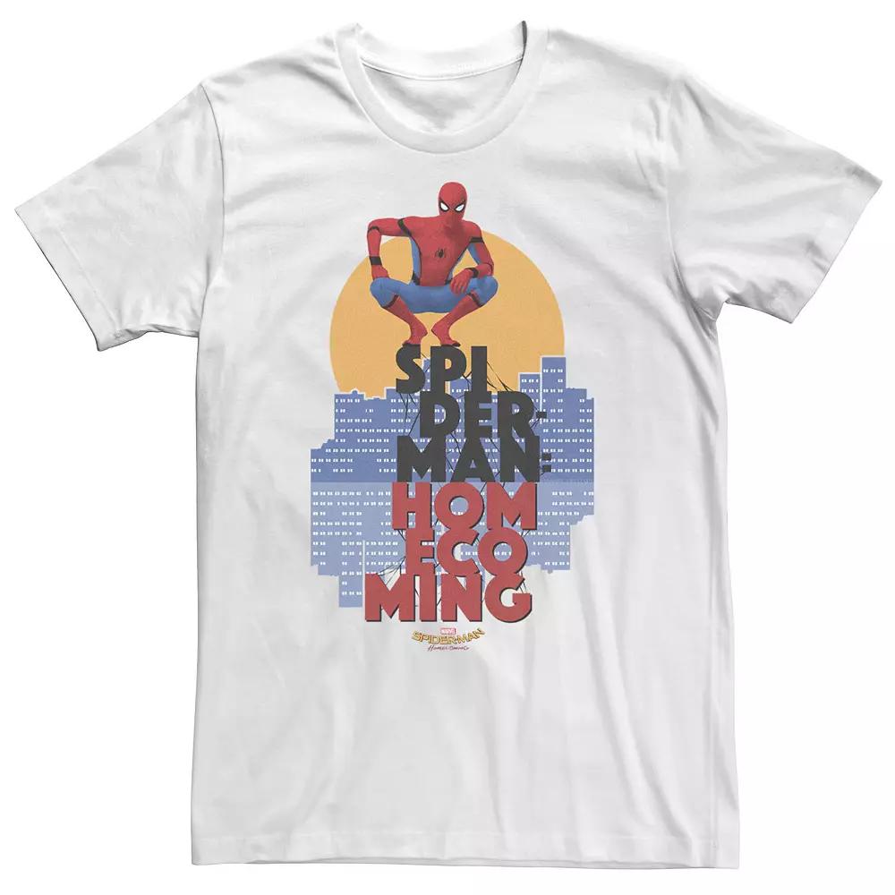 Big & Tall Marvel Spider-Man Homecoming Cityscape Perch Tee, Men's,  Product Image