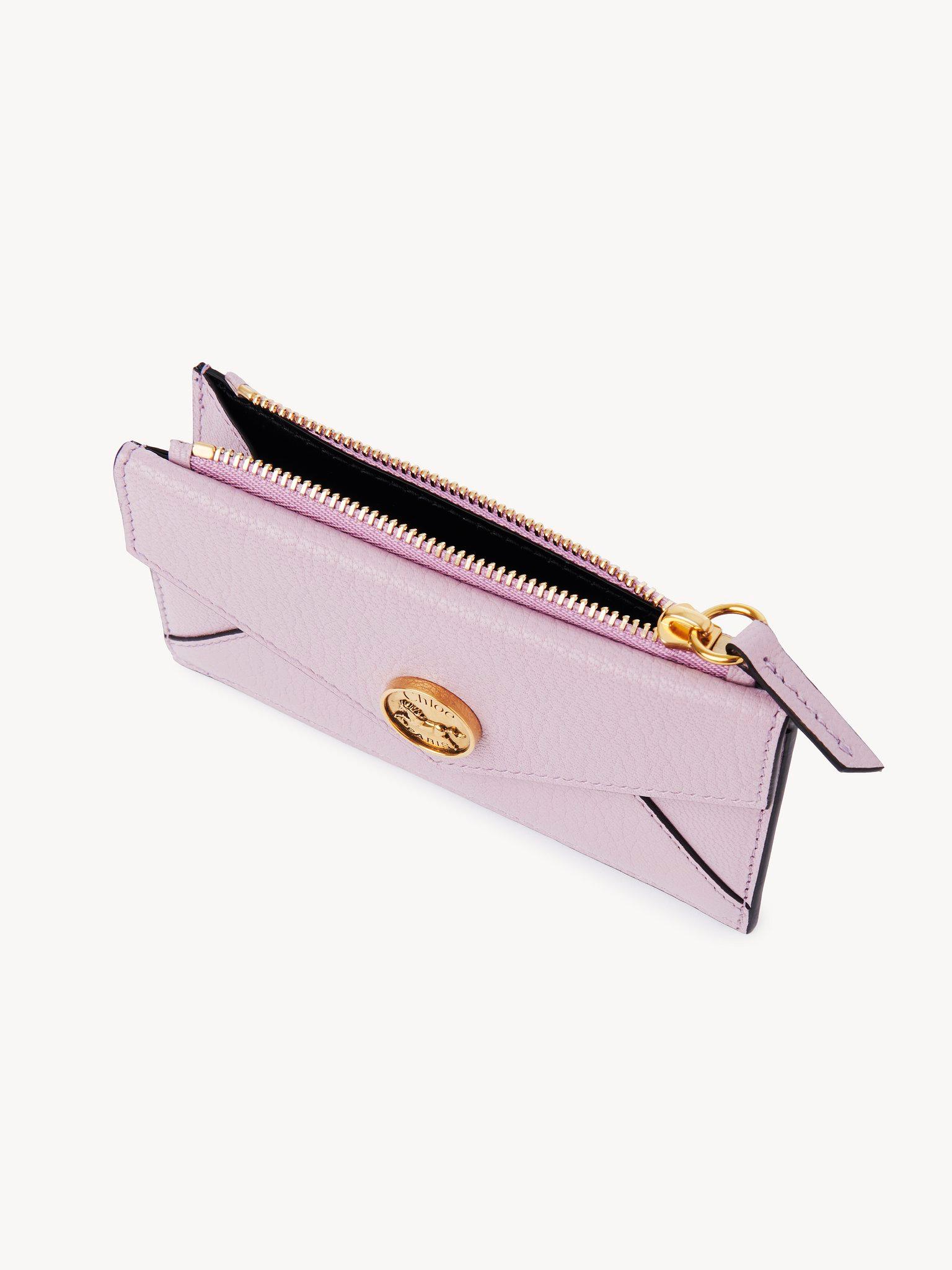 Small Envelope purse with card slots in grained leather Product Image