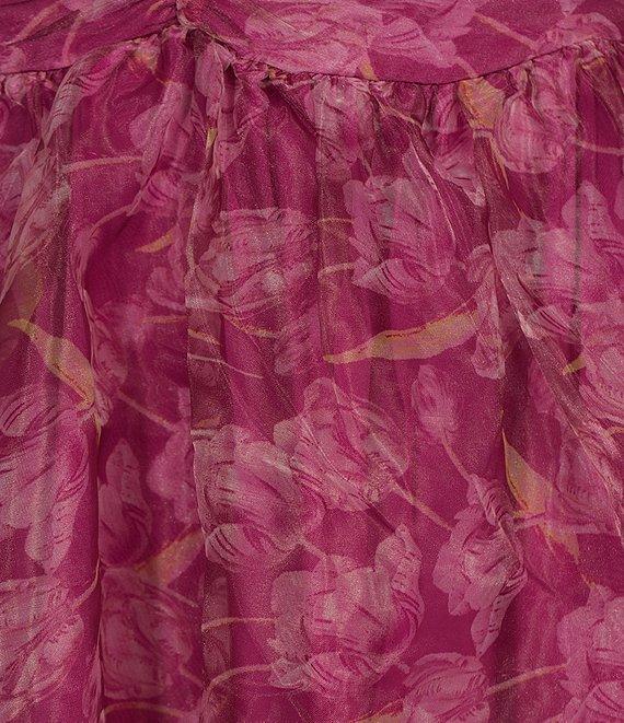 Coco + Jaimeson Long Sleeve Floral Print Organza Dress Product Image