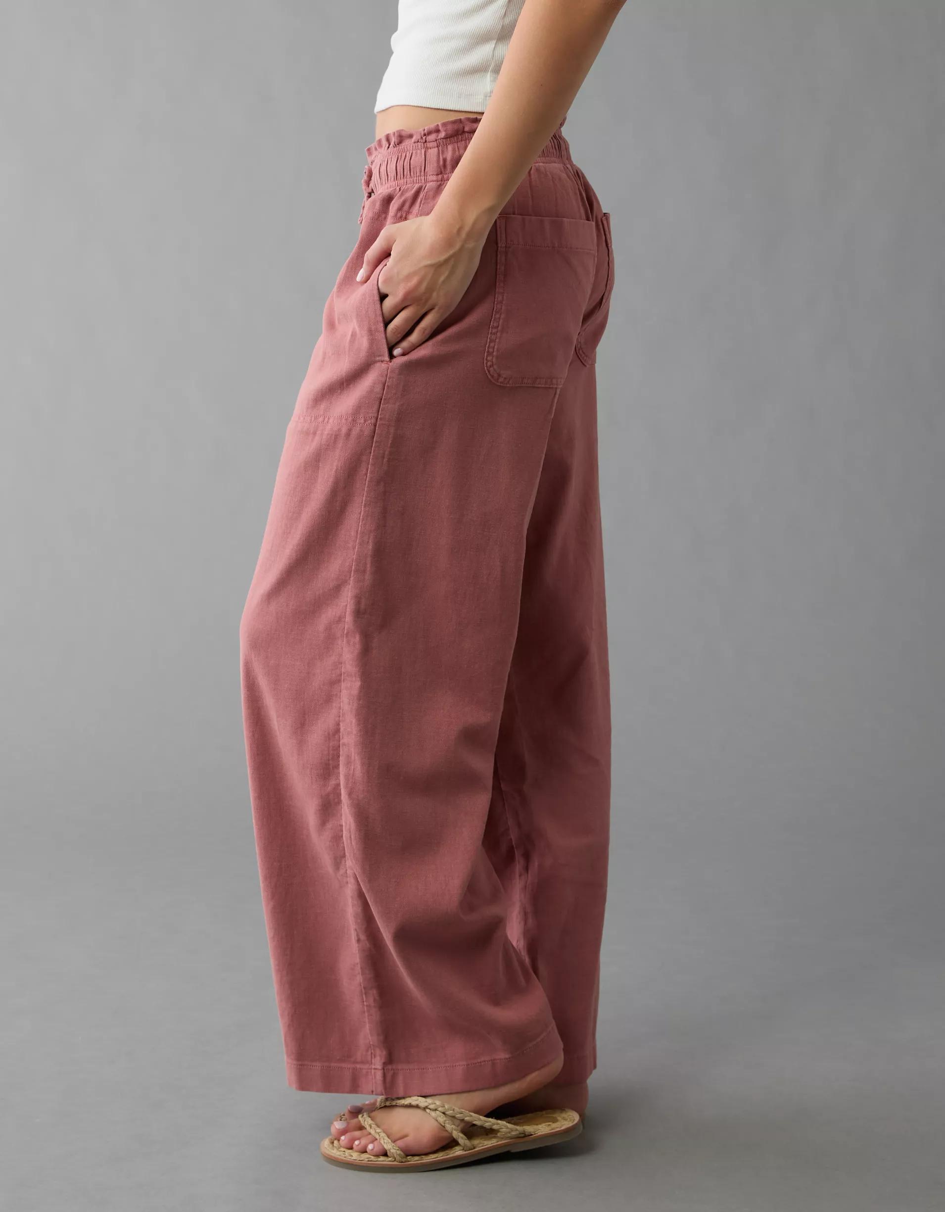 AE Dreamy Drape Linen-Blend Pull-On Pant Product Image