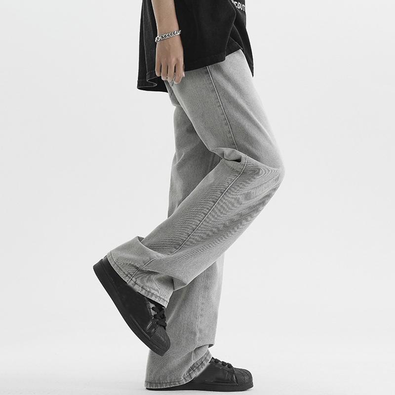 Men's American Retro High Street Loose Straight Jeans Product Image