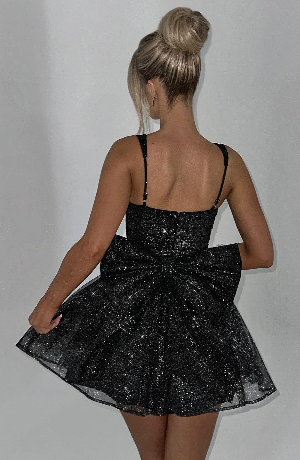 Polly Mini Dress - Black Sparkle Product Image