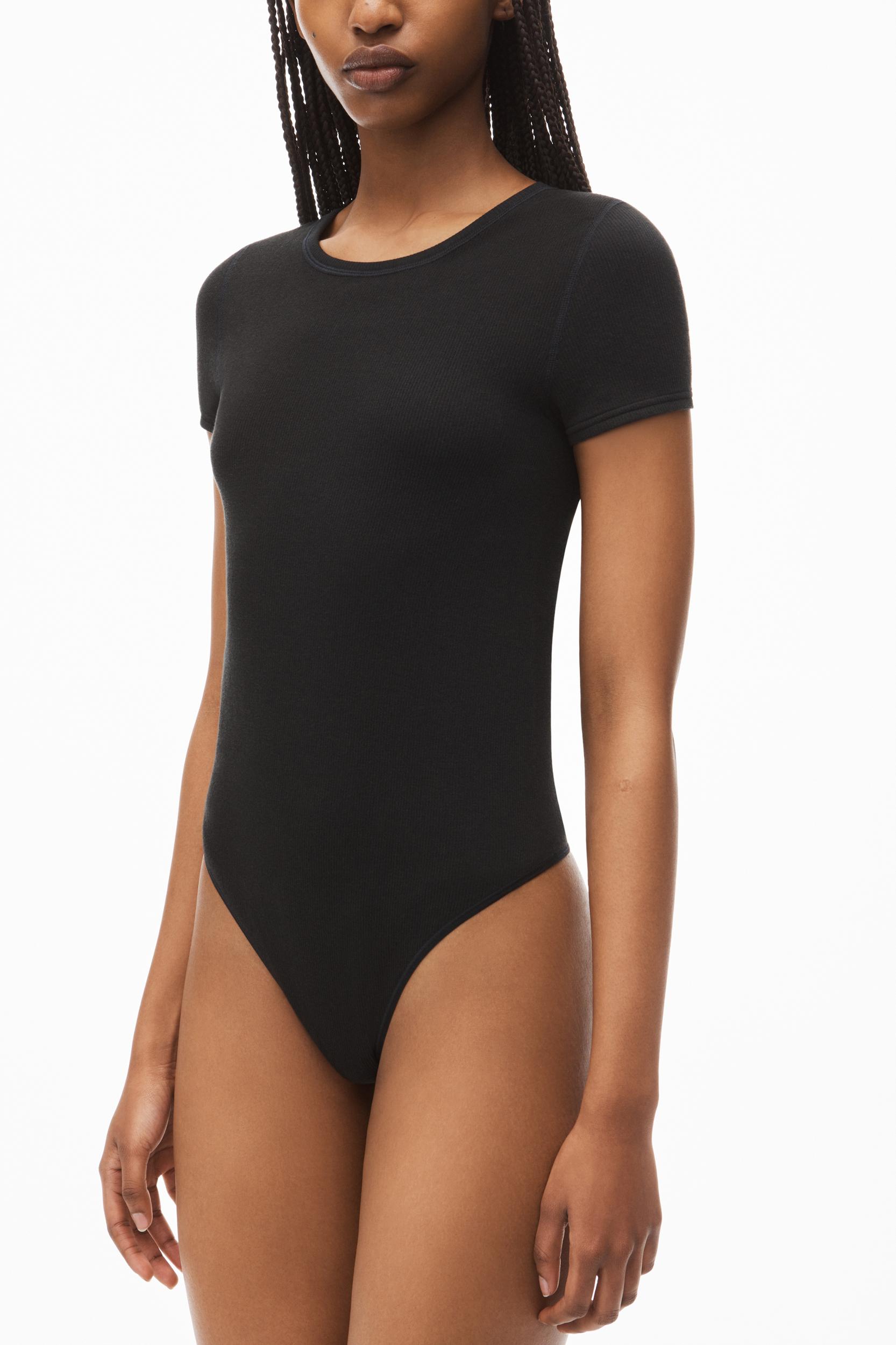 Short-sleeve Bodysuit In Rib-knit Jersey Product Image