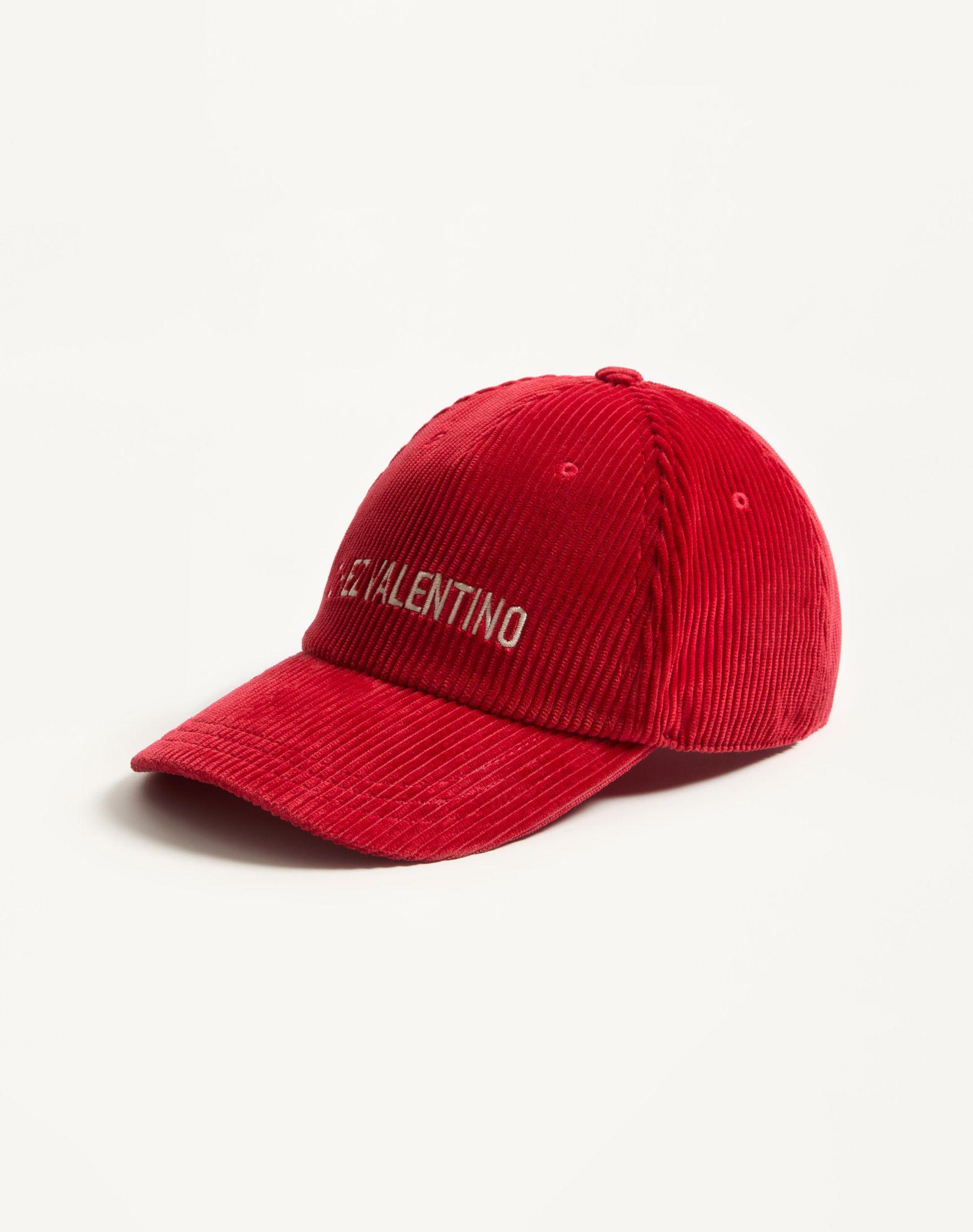 Chez Valentino Velvet Baseball Cap With Embroidery Product Image