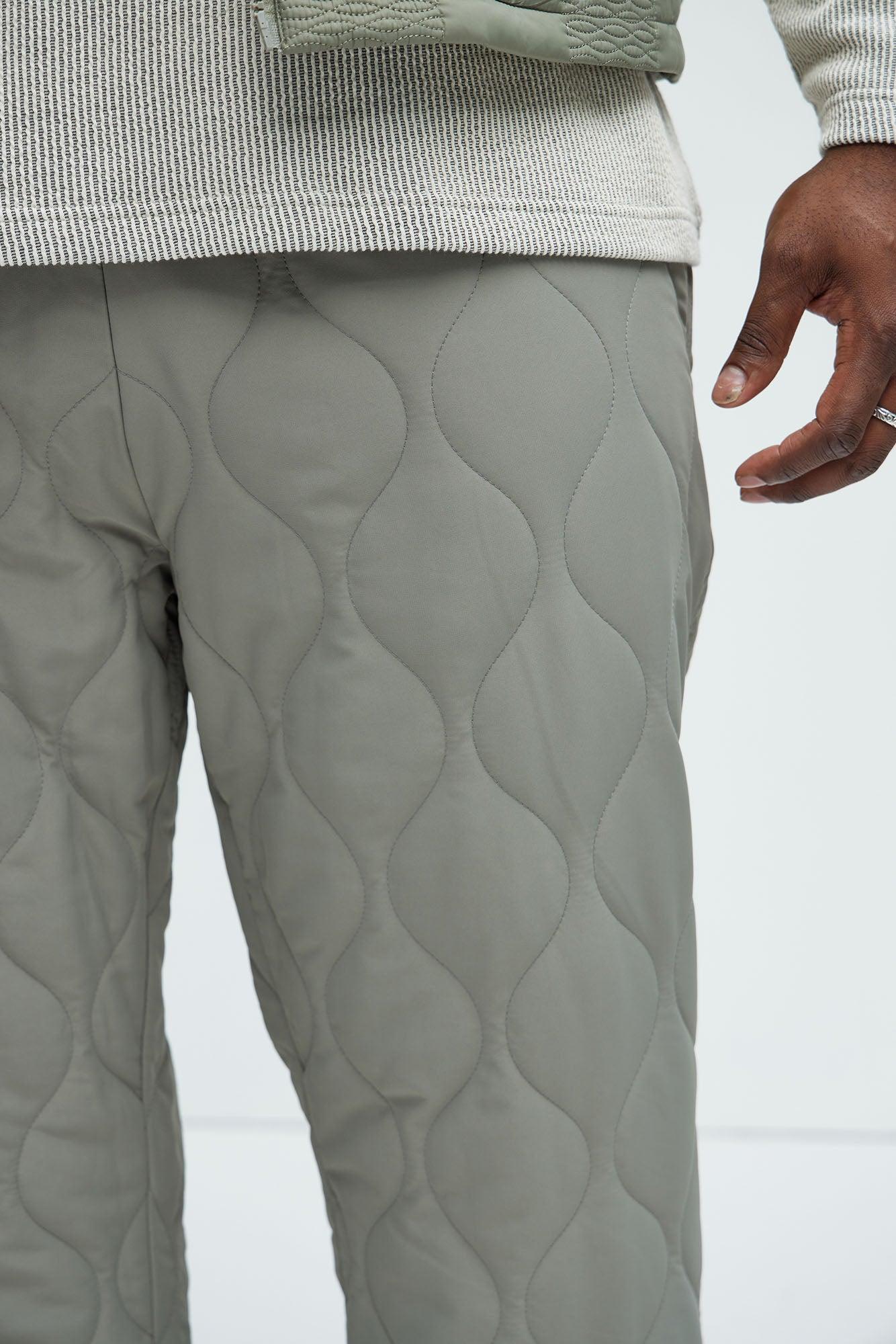 Shreddin' Slopes Straight Quilted Pants - Grey Product Image