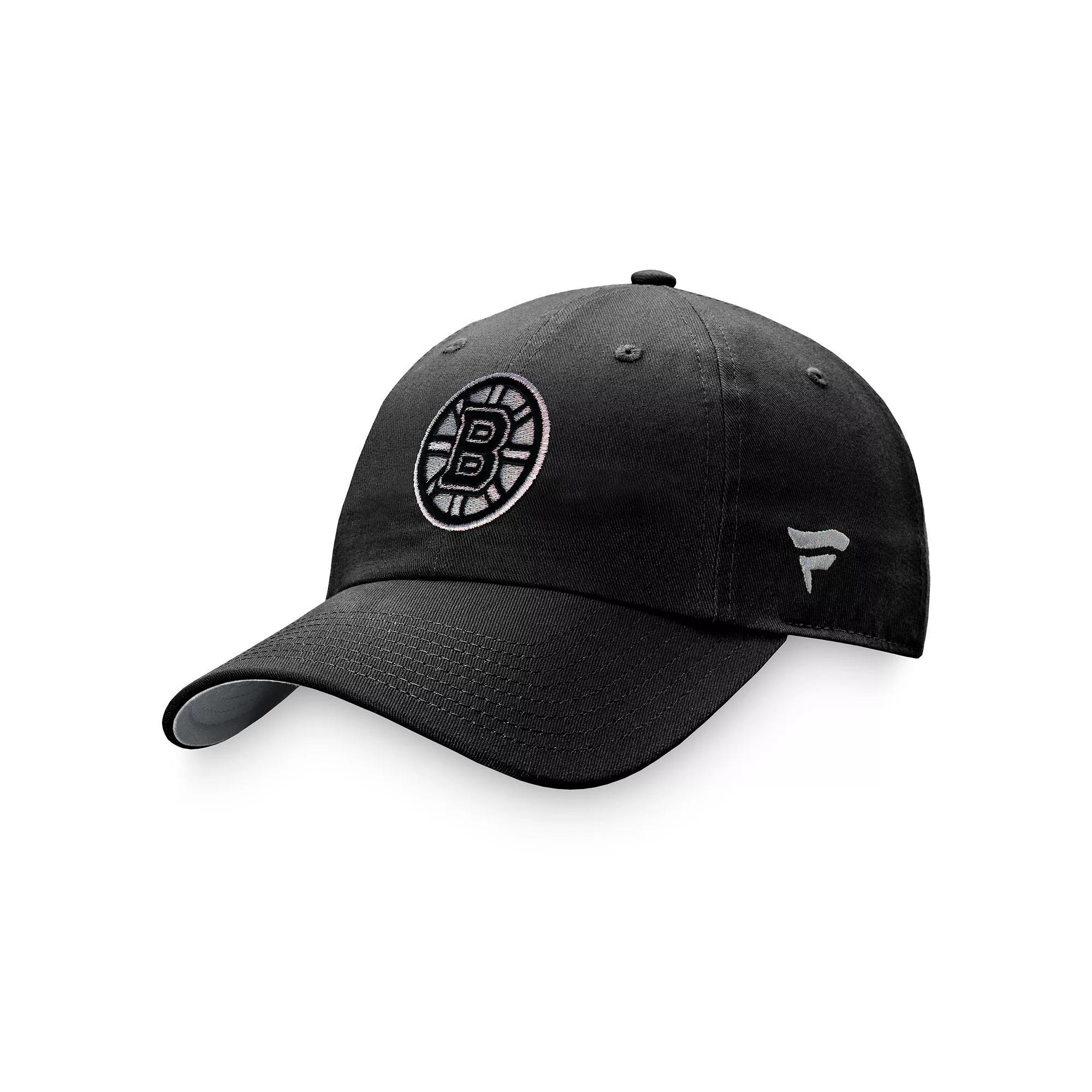 Women's Fanatics Branded Black Boston Bruins Iconic Glimmer Adjustable Hat Product Image