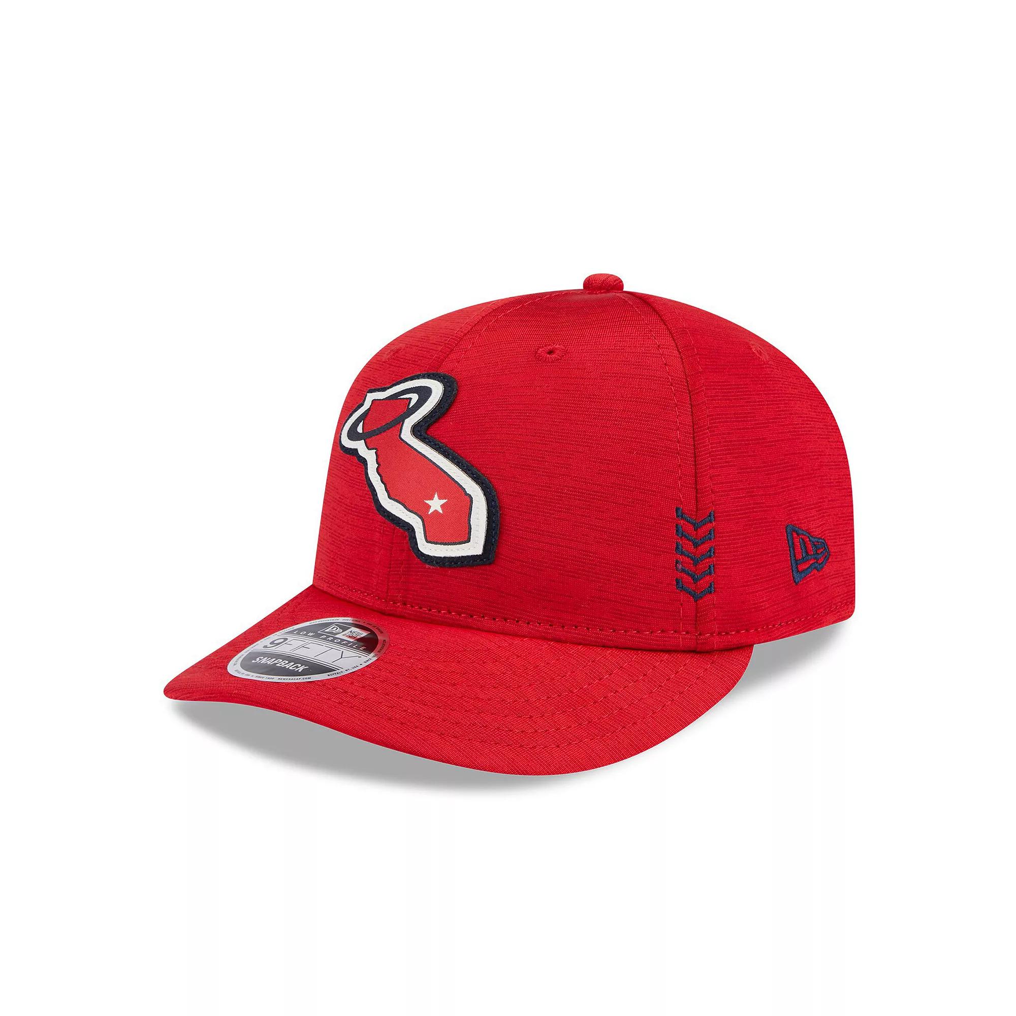 Men's New Era Red Los Angeles Angels 2024 Clubhouse Low Profile 59FIFTY Snapback Hat Product Image