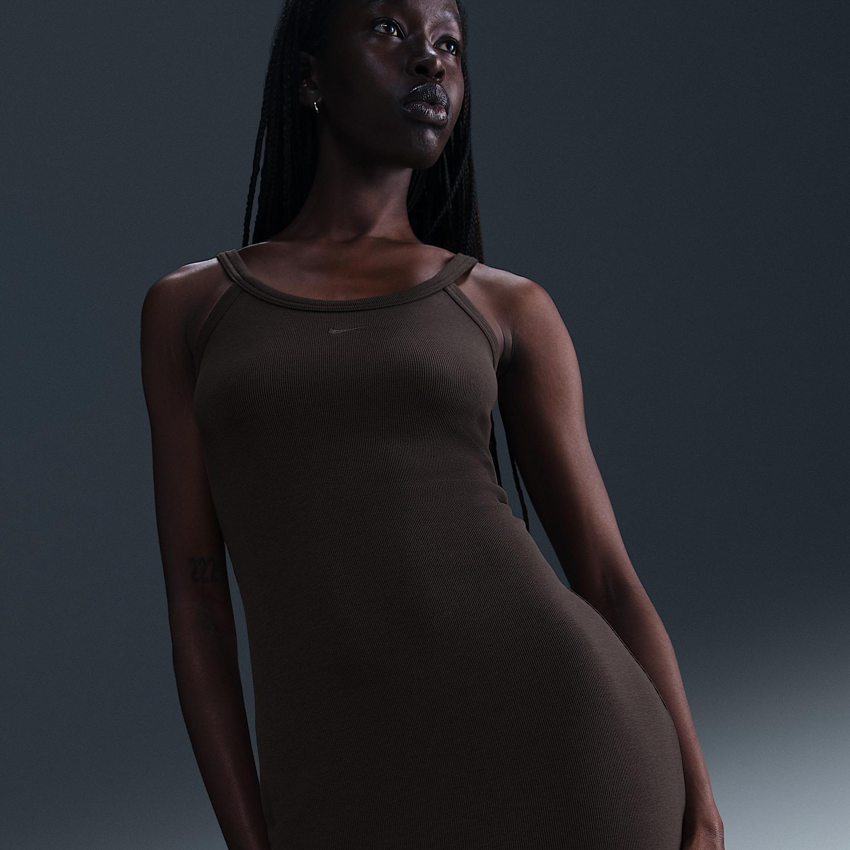 Womens Nike Sportswear Chill Knit Mini-Rib Tank Top Dress Product Image