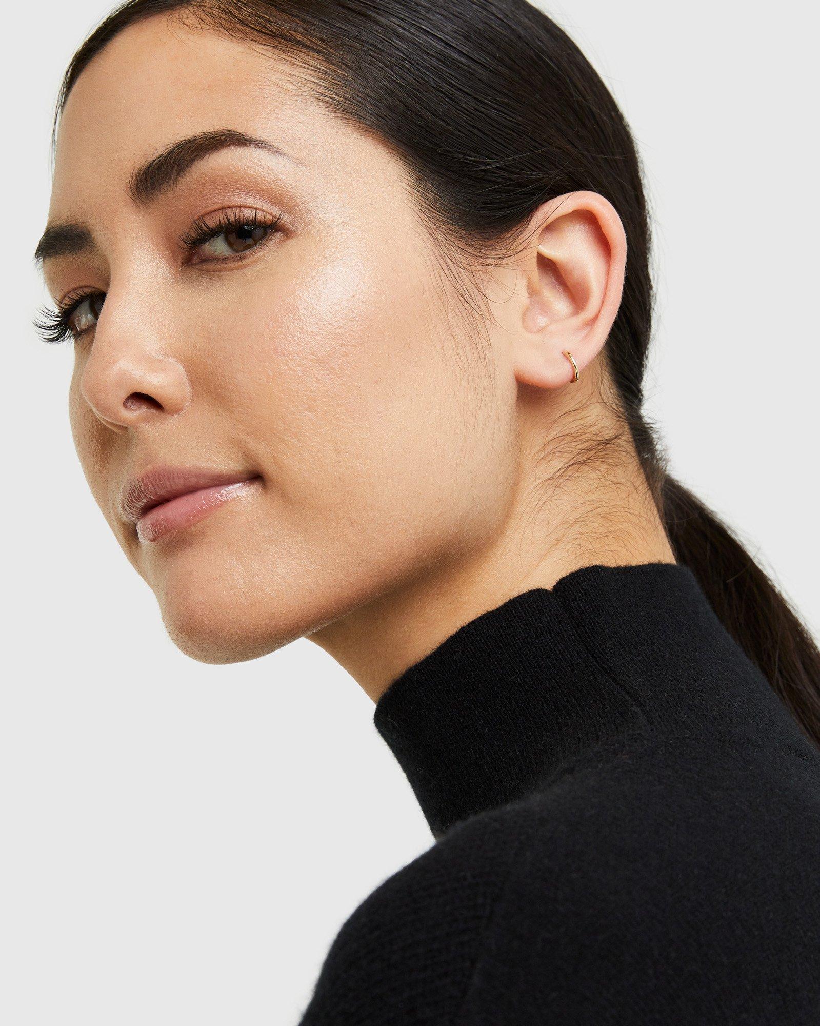 Quince | Women's 14k Solo Mini Hoop Earrings 14K Gold Product Image