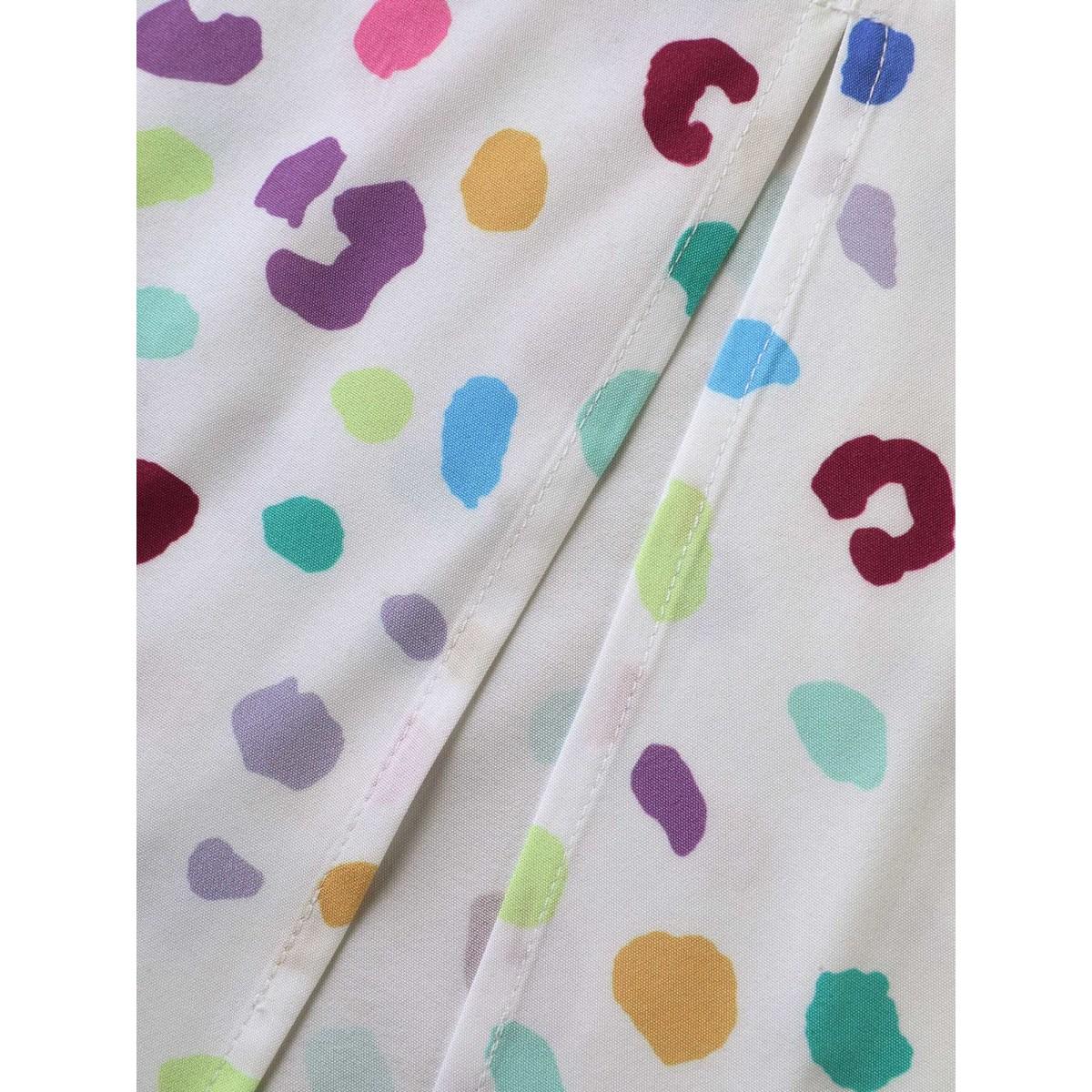 Plus Size Multi-Color Leopard Print Surplice Midi Dress Beige Women Overlap Collar Short sleeve Curvy BloomChic 26/4X Product Image