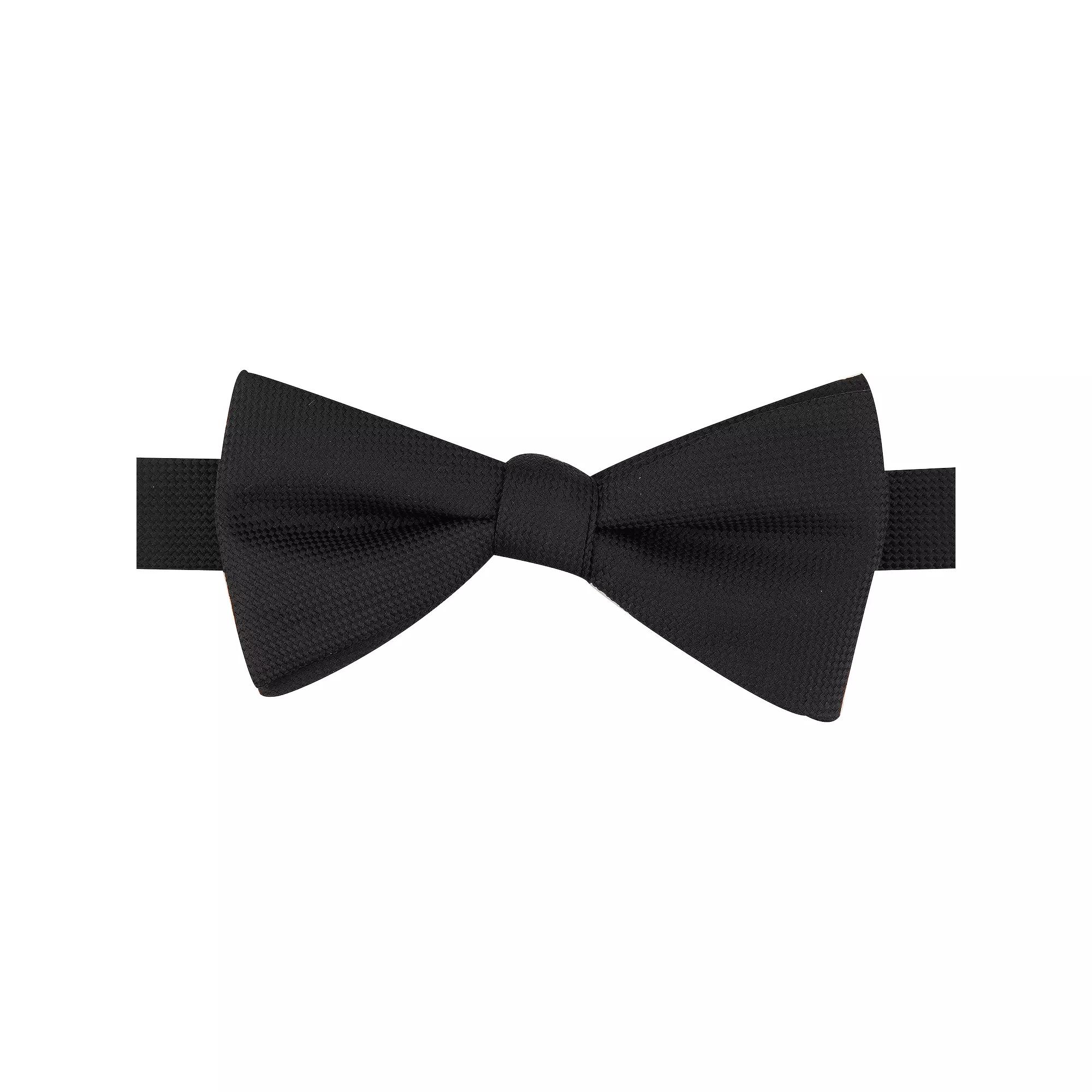 Men's Bespoke Pre-Tied Bow Tie, Black Oxford Product Image