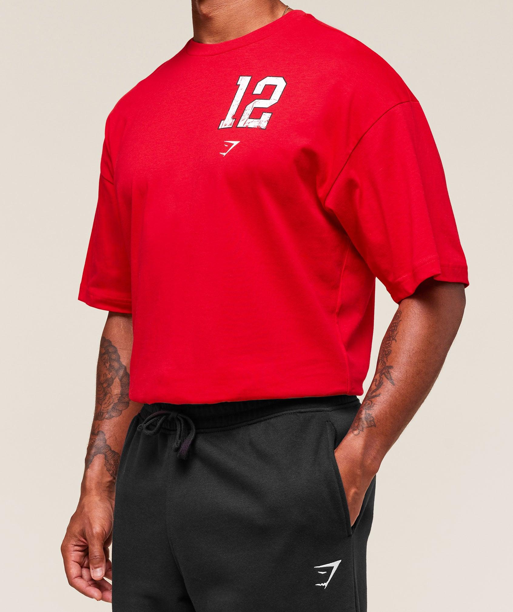 Gymshark Campus T-Shirt - Athletic Red Male Product Image