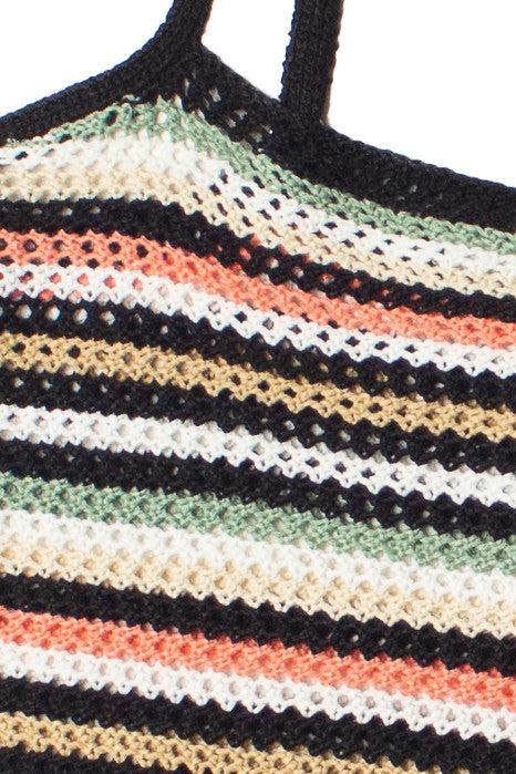 Stripe Crochet Mini Dress Product Image