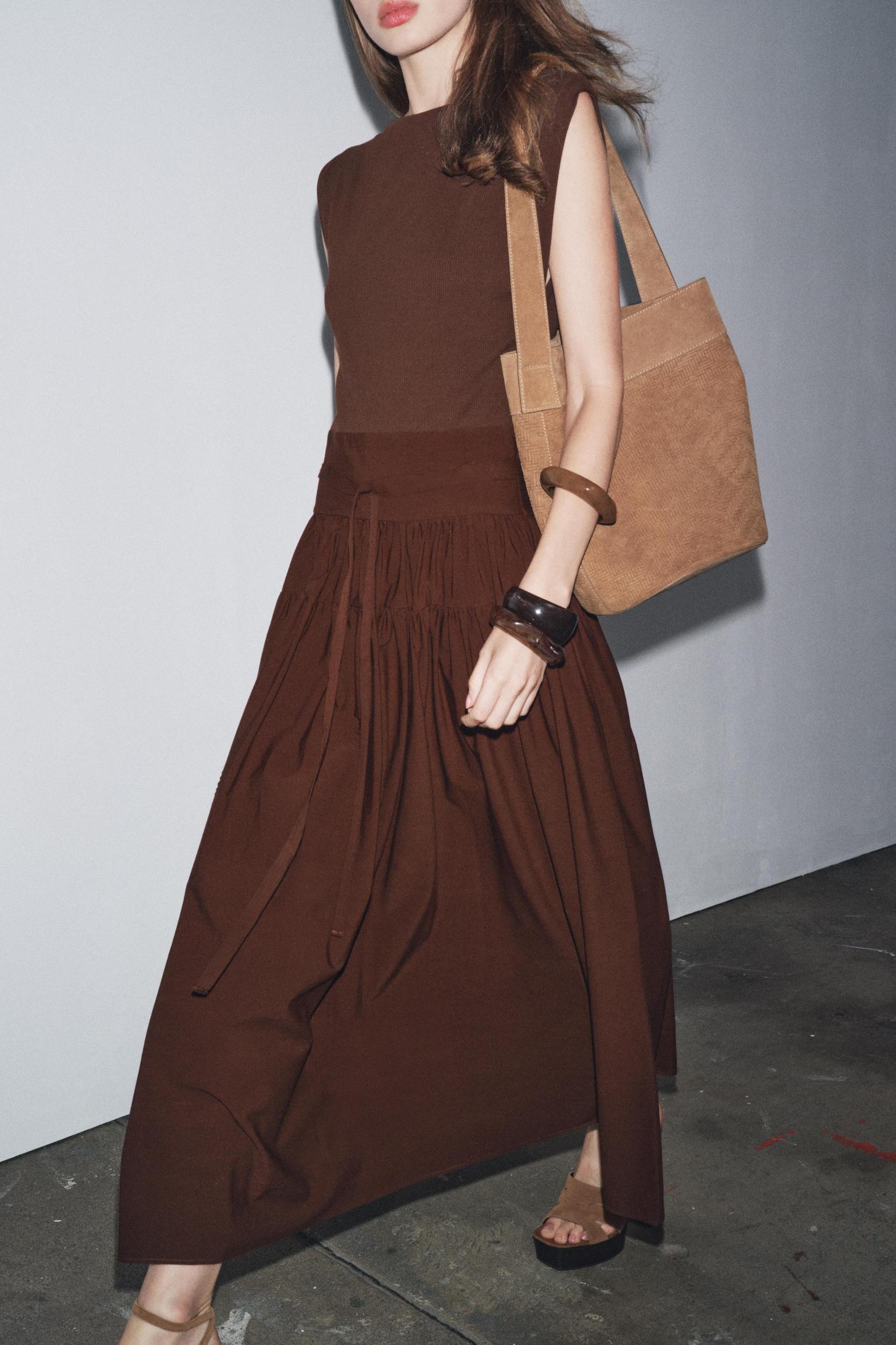 COMBINATION RUCHED DRESS Product Image