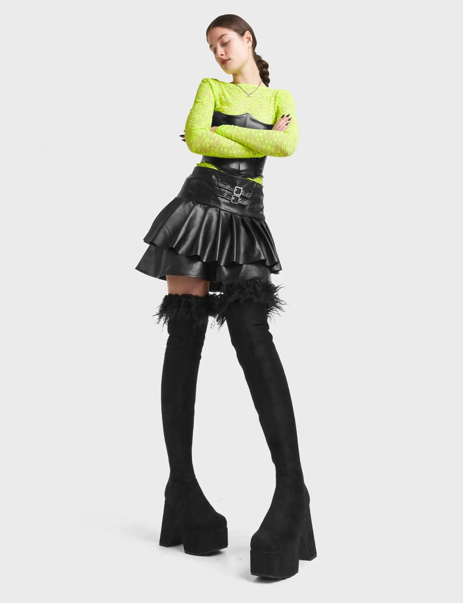 Another Level Platform Thigh High Boots Product Image