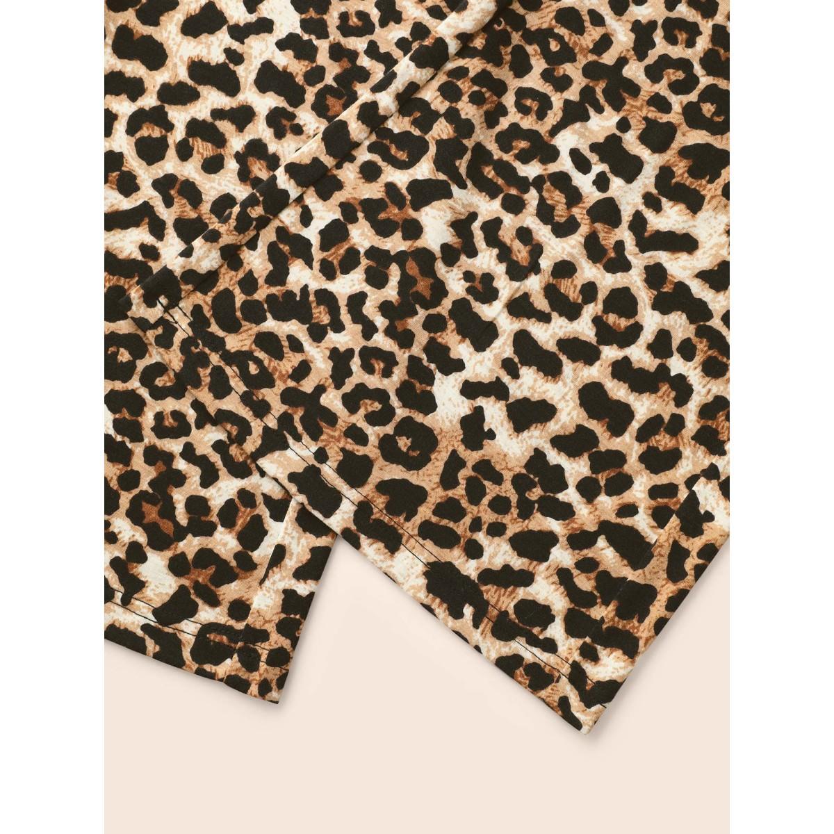 Plus Size Leopard Print Pocket Bootcut Leggings Women Leopard Casual High stretch Bootcut Mid Rise Everyday Leggings BloomChic 12/L Product Image