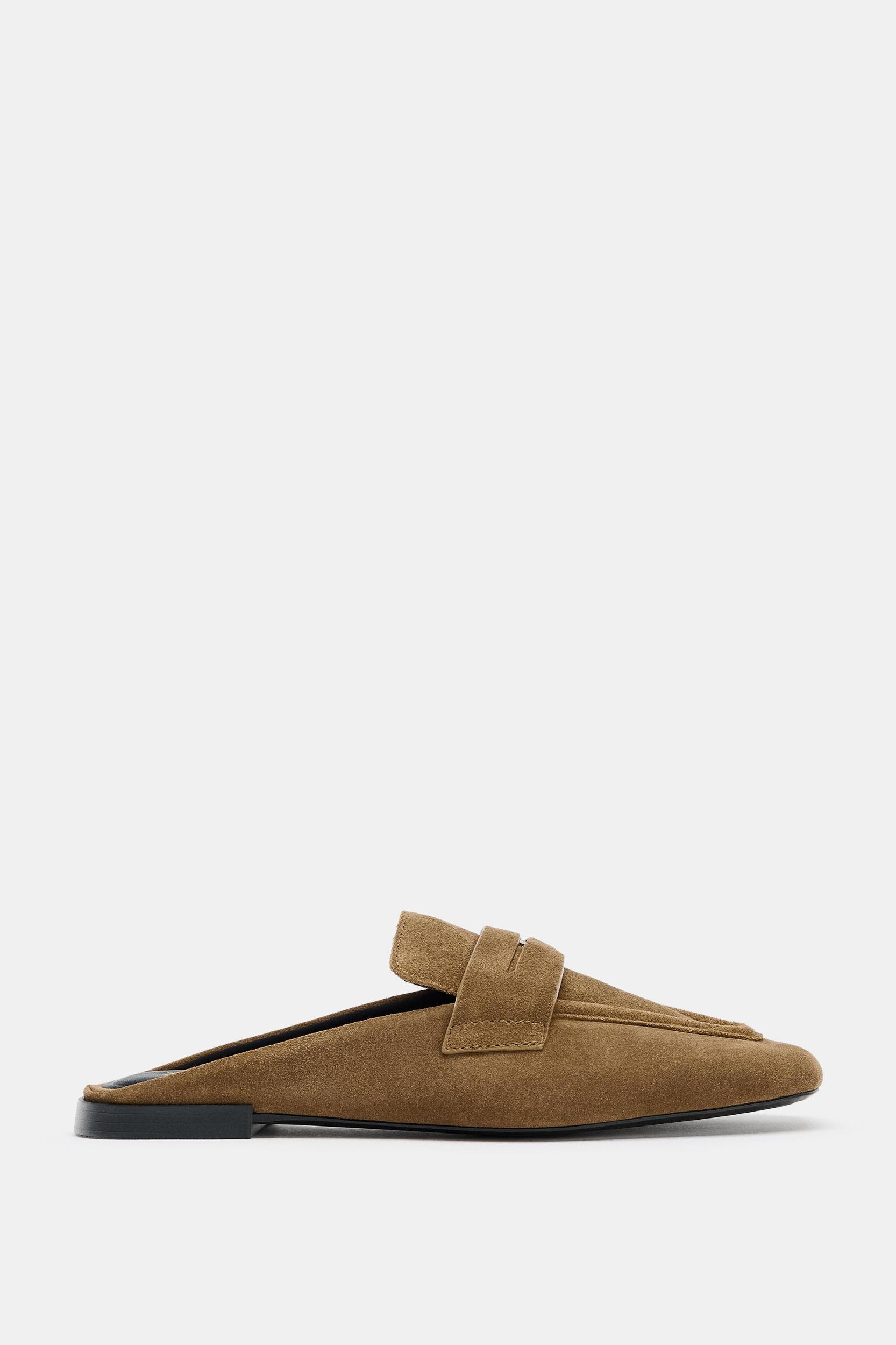 SPLIT LEATHER MULE LOAFERS Product Image