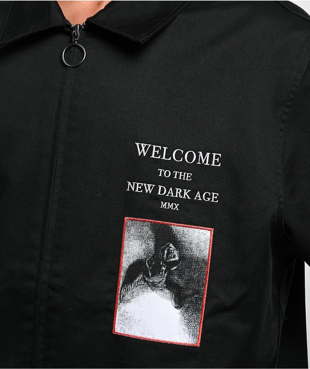 Welcome Dark Age Black Zip Work Shirt Product Image