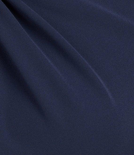 Kay Unger Stretch Crepe Twist Round Neckline 3/4 Sleeve Walk Through Jumpsuit Product Image