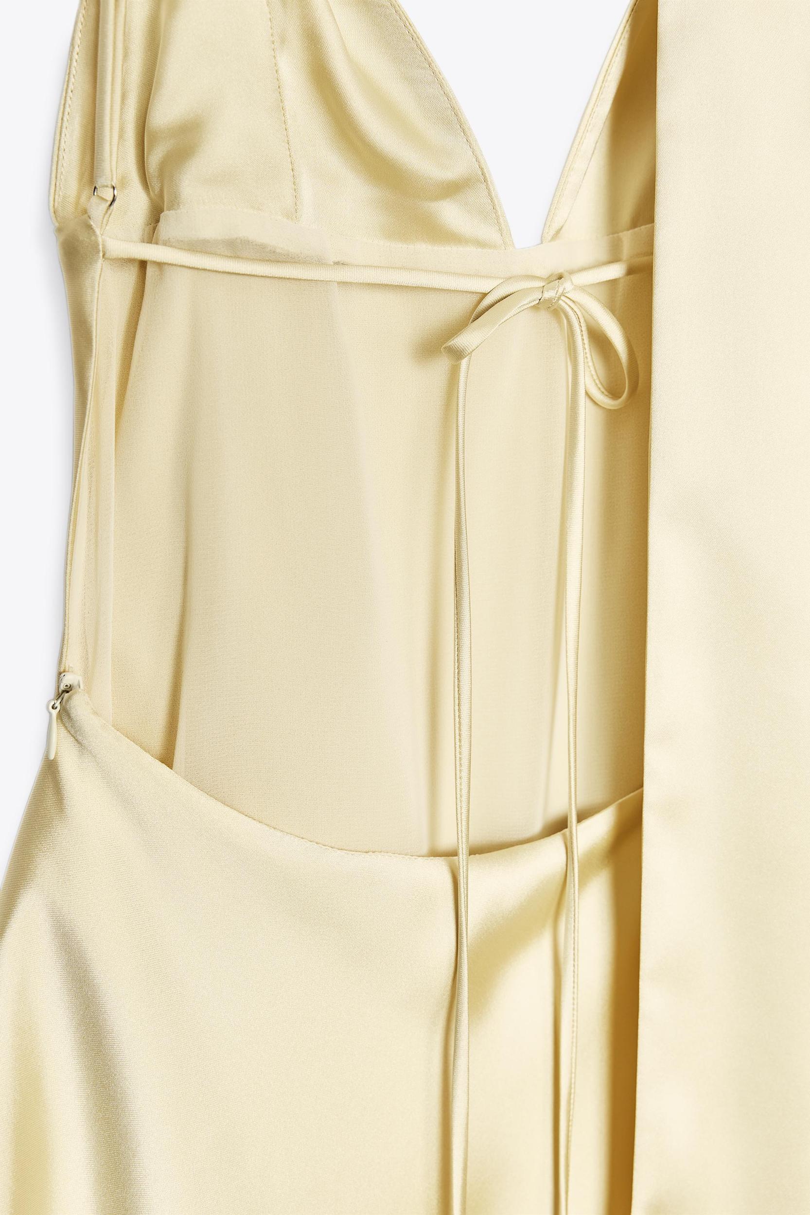 SATIN EFFECT FOULARD DRESS Product Image