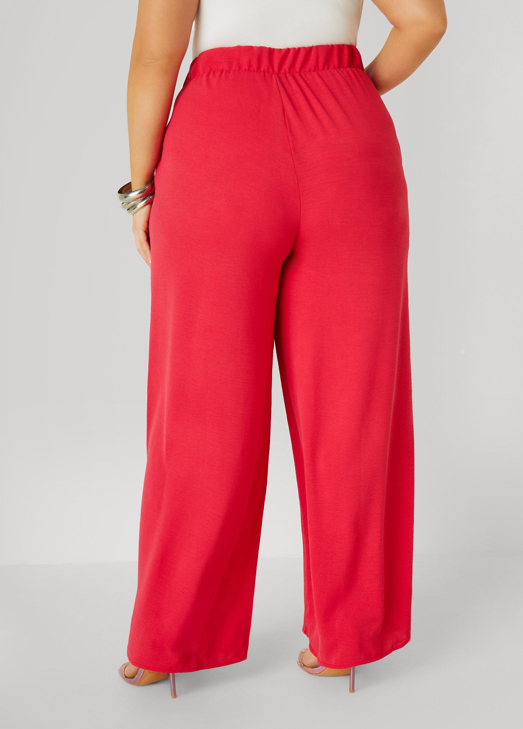 Seamed Textured Wide Leg Pants Product Image