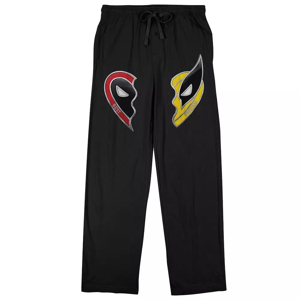 Men's Deadpool & Wolverine Best Friends Heart Pajama Pants,  Product Image