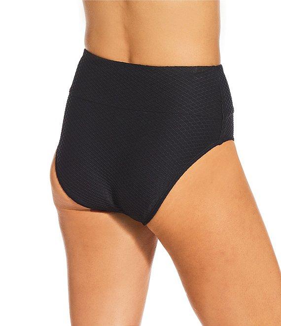 Alex Marie Textured Banded High Waisted Swim Bottom Product Image