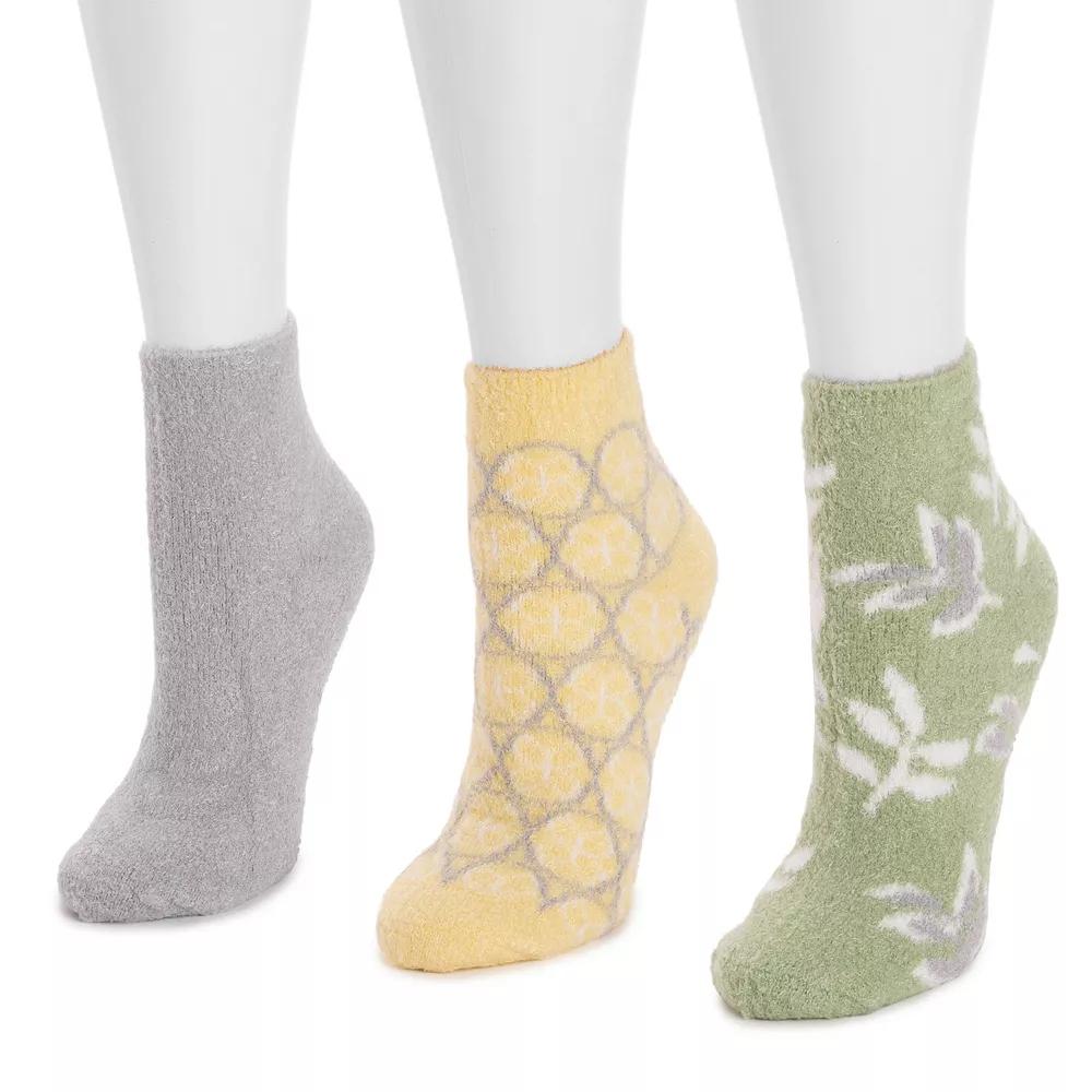 Womens MUK LUKS 3-Pack Buttercream Crew Socks Product Image