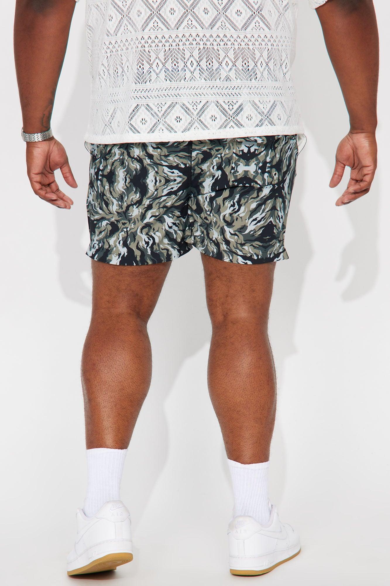 Ink Swirls Swim Trunk - Camouflage Product Image