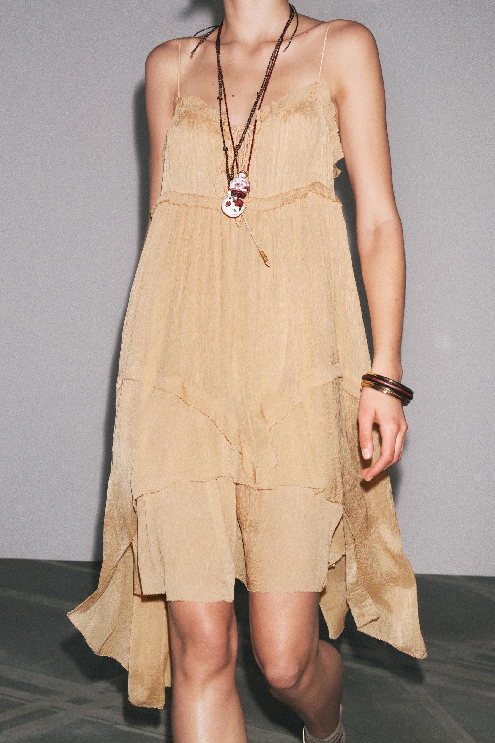 ASYMMETRIC RUFFLED DRESS ZW COLLECTION Product Image