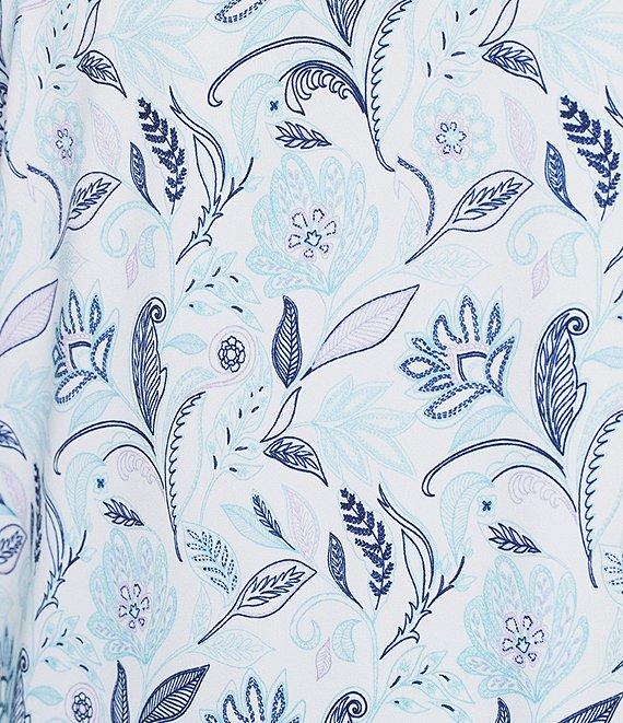 Hart Schaffner Marx Luxury Performance Short Sleeve Large Floral Polo Shirt Product Image