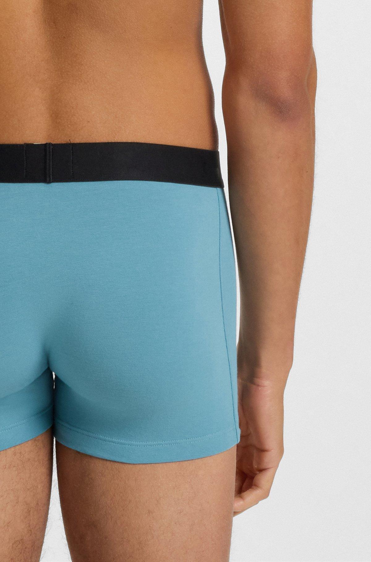 Three-pack of stretch-cotton trunks with logo waistbands Product Image