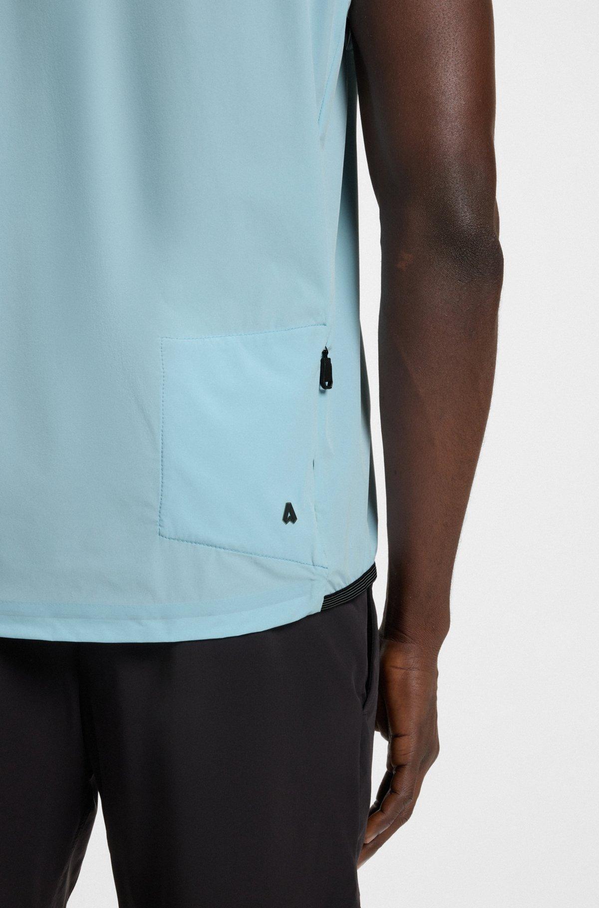 BOSS - Active water-repellent vest with quick-dry performance - Light Blue Product Image