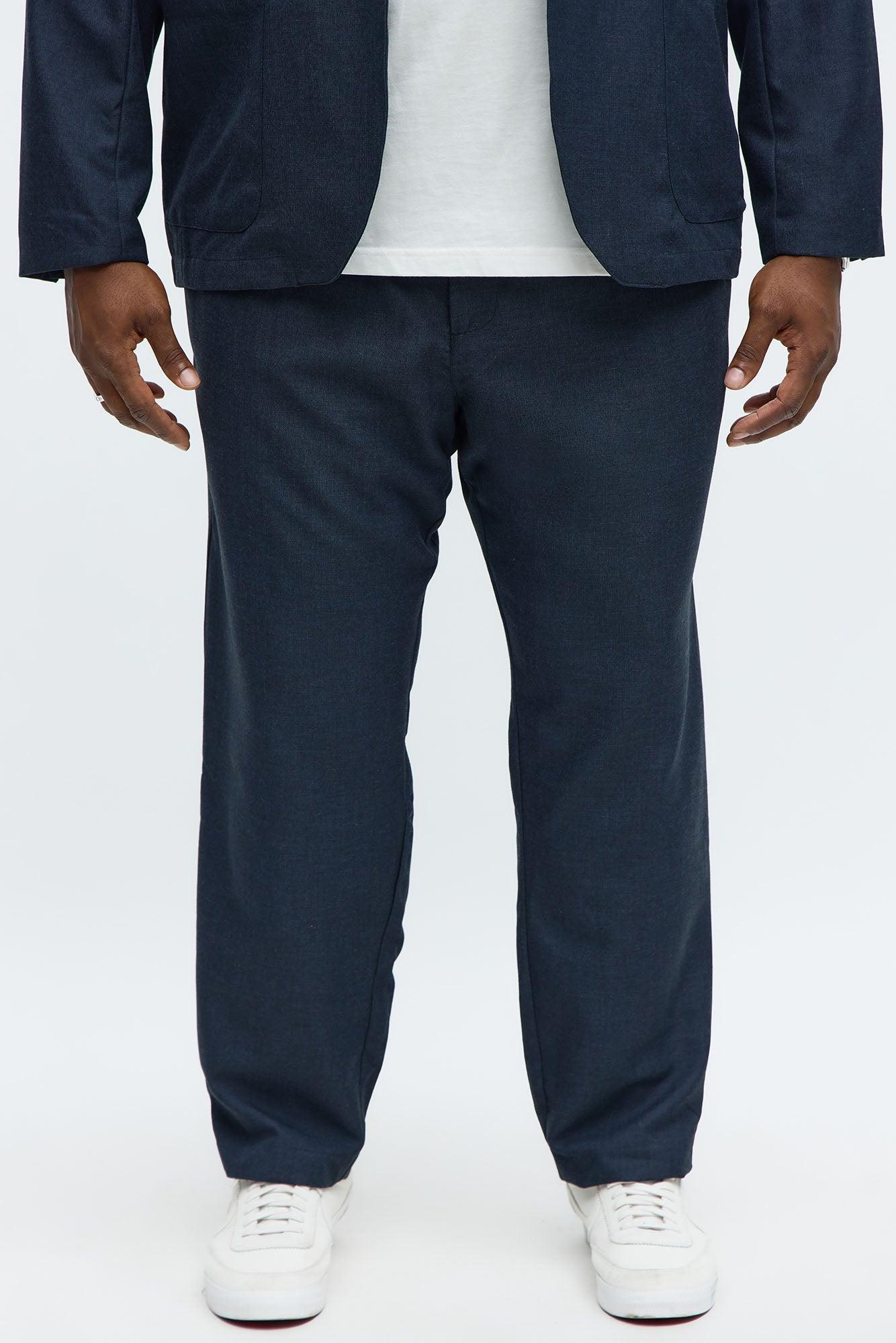 Slim Modern Stretch-Waist Everyday Trouser - Navy Product Image