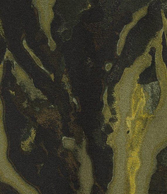 Investments Petite Size Knit Painted Bronze Green Zebra Elbow Length Sleeve Crew Neck Top Product Image