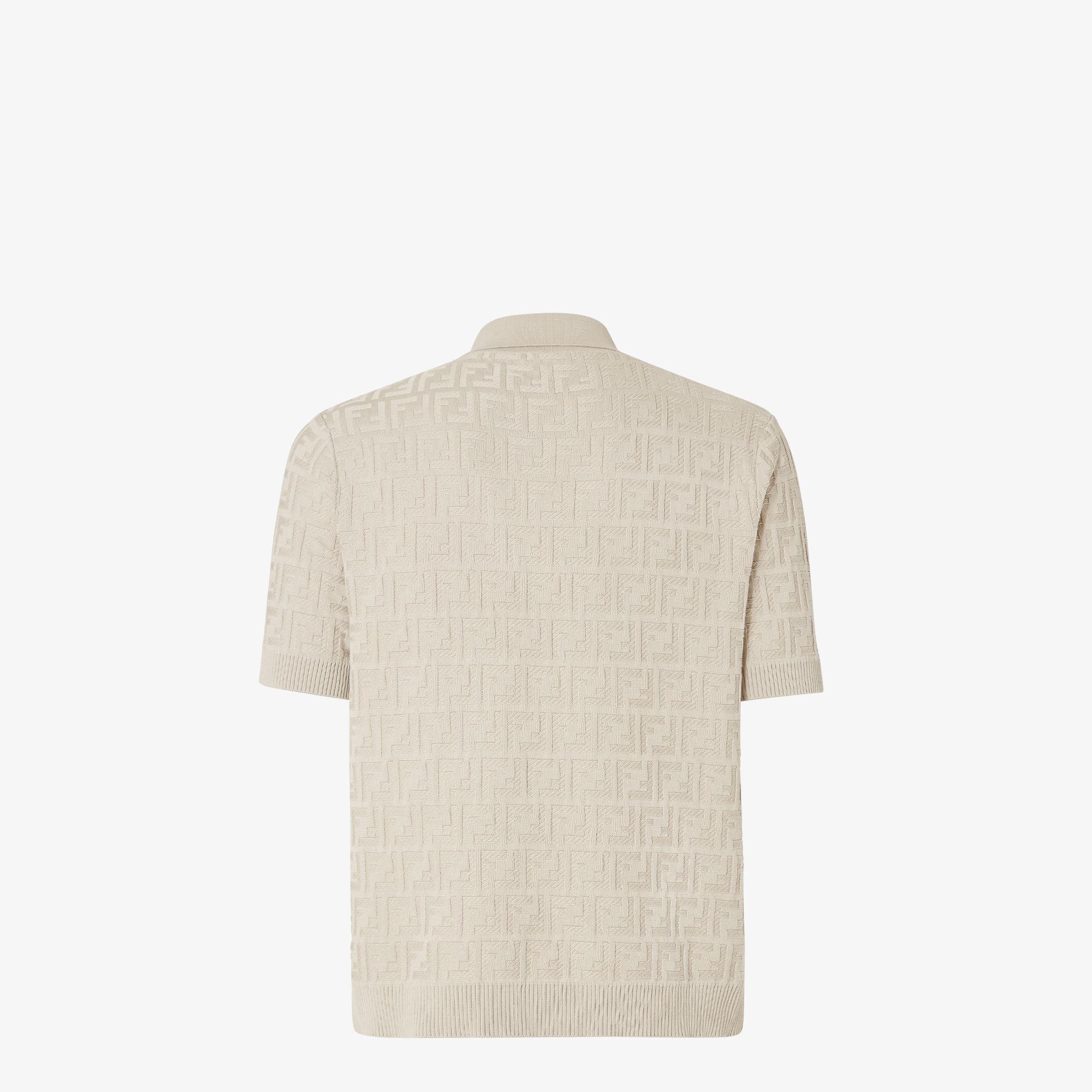 Polo shirtBeige FF cotton jumper Product Image